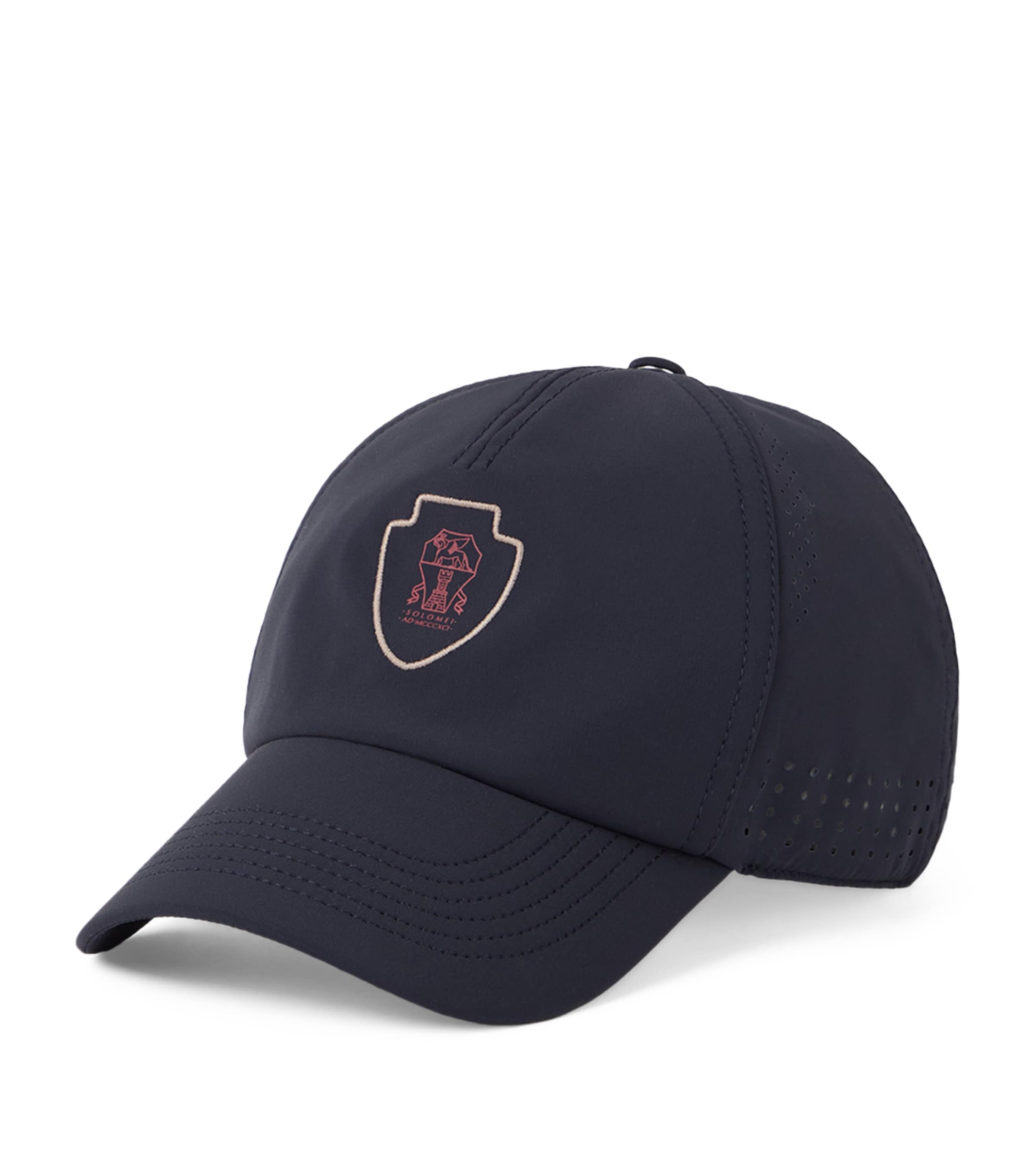 Brunello Cucinelli Baseball Cap In Tech Fabric With Logo In Blue
