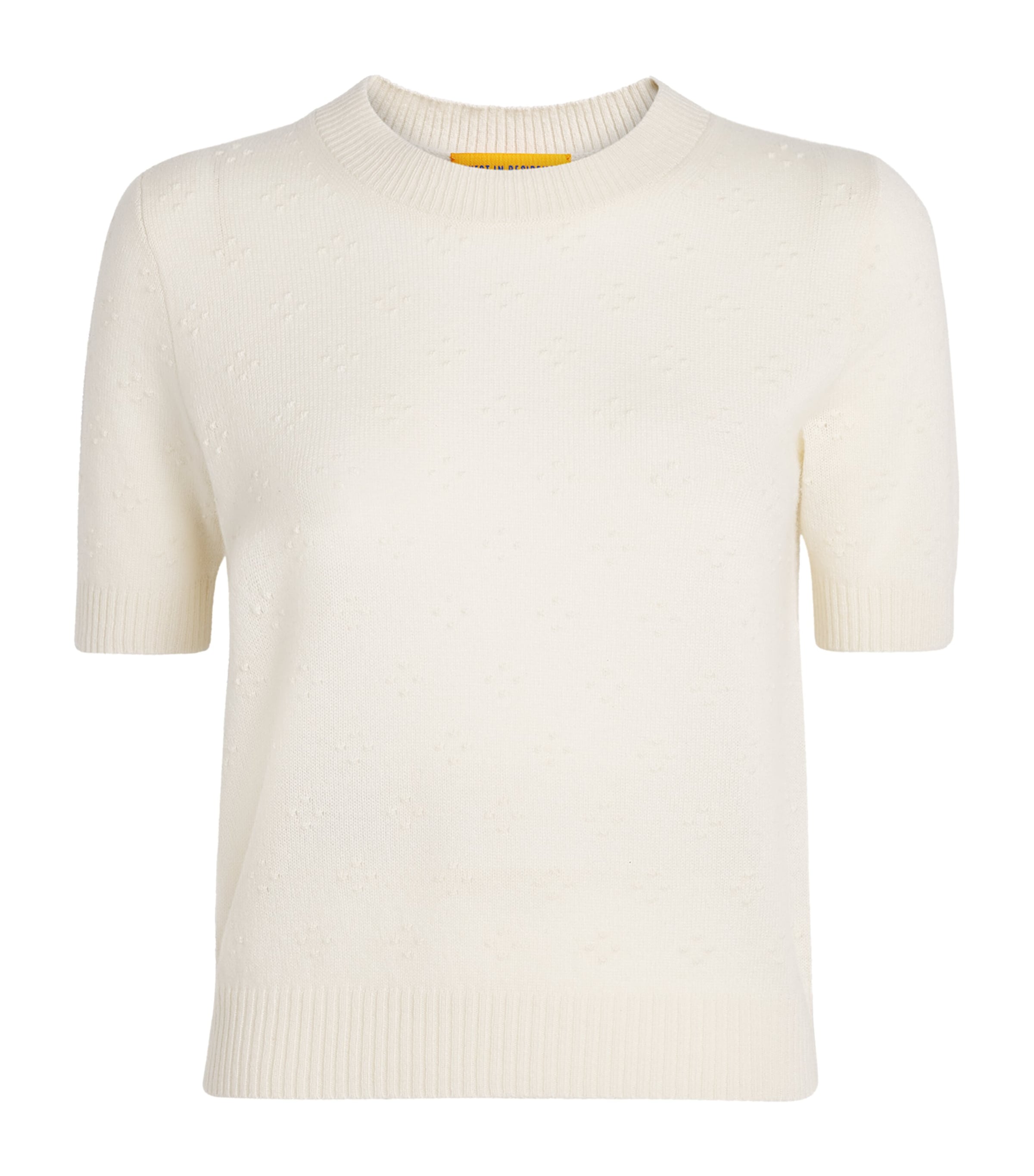 Guest In Residence Womens Cashmere Compass Shrunken Sweater Cre Cream Image 1