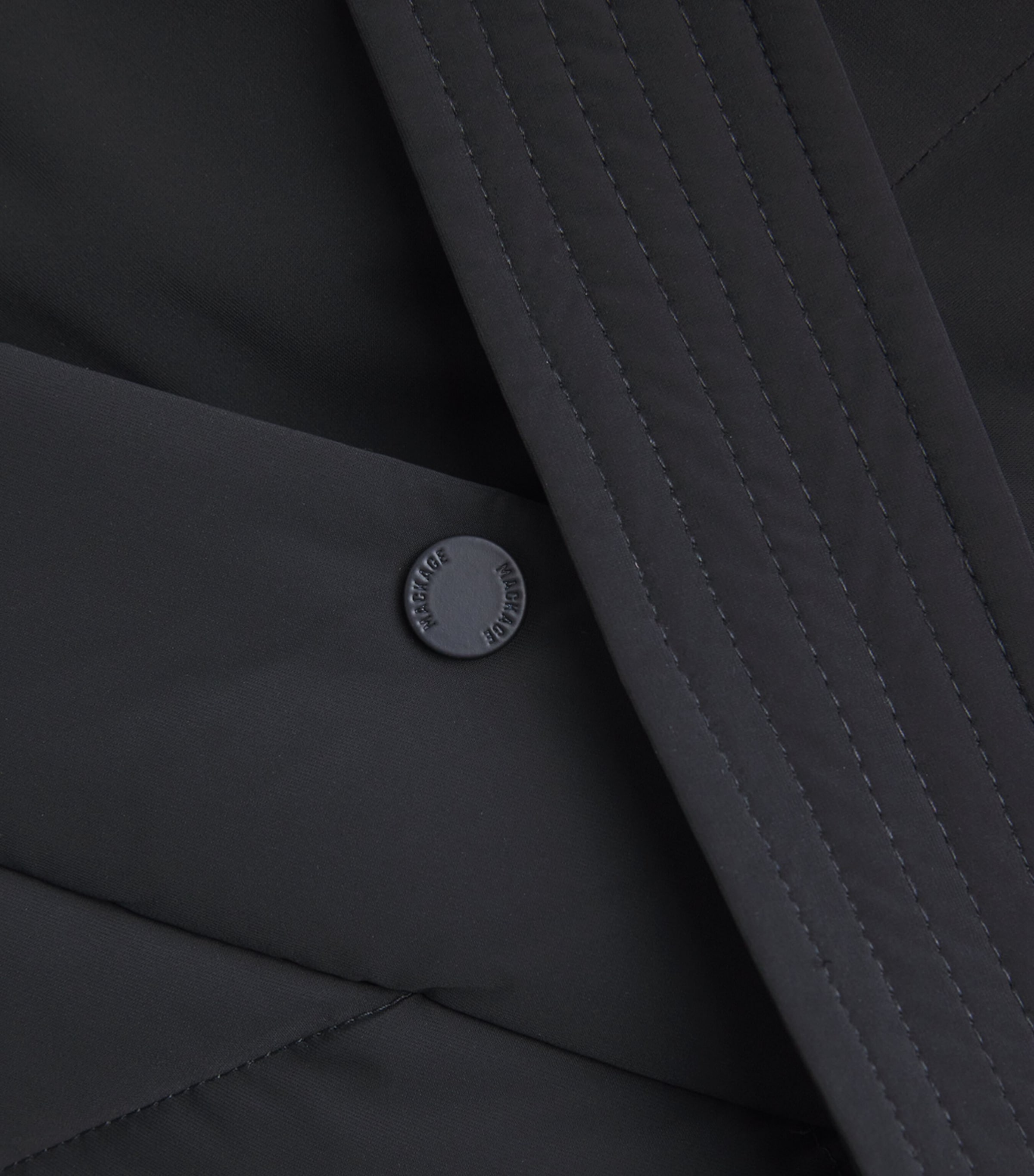 Quilted Layered Laurella Puffer Coat C0001 BLACK Image 5