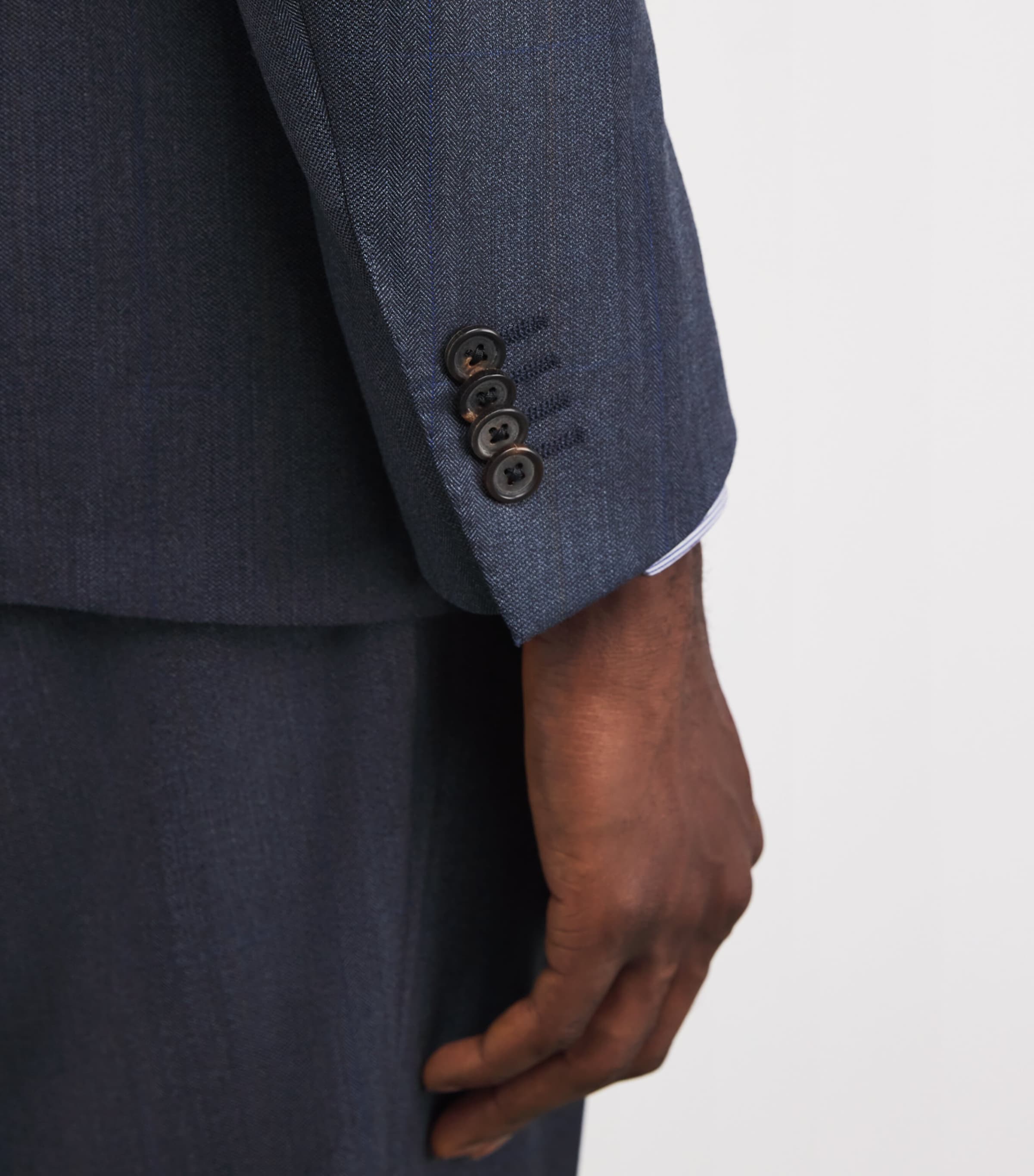 Virgin Wool 2-Piece Suit 01 NAVY BLUE Image 6