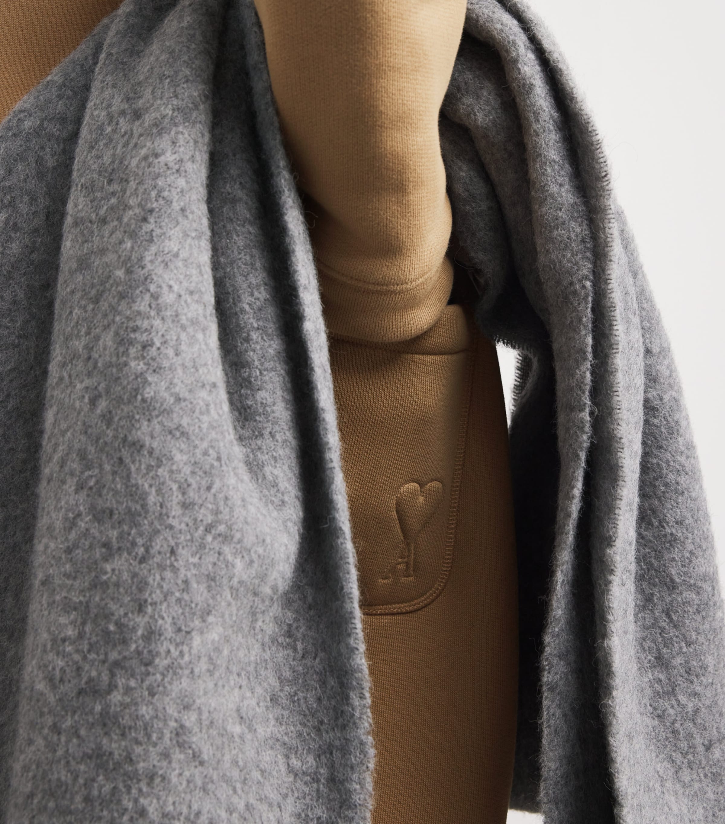 Ami de Coeur Wide-Leg Sweatpants 280 - CAMEL Image 6