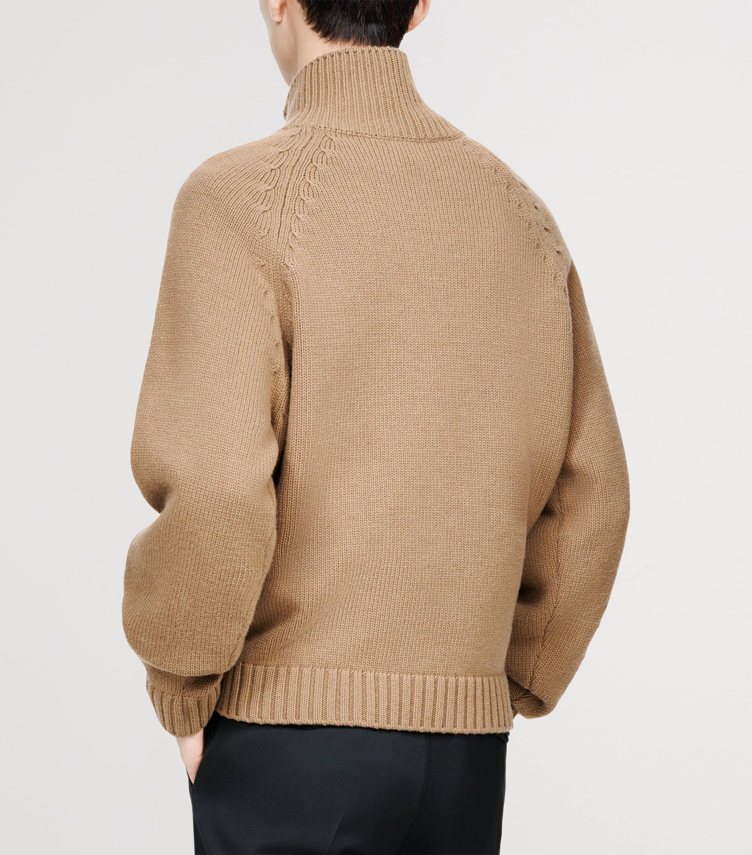 TOM FORD Mens Virgin Wool-Cashmere Half-Zip Sweater Ebn Image 4
