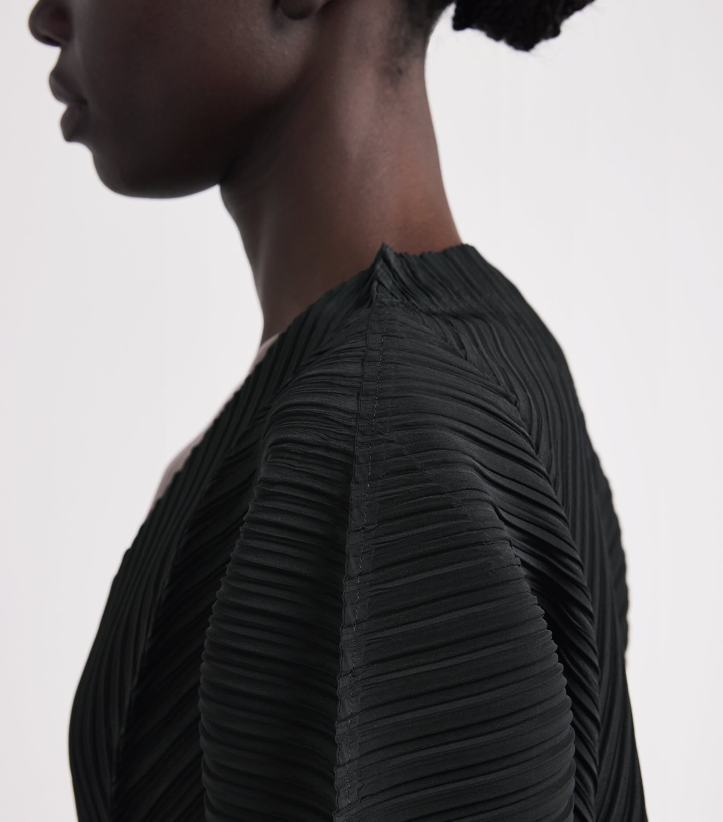Issey Miyake Womens Plaster Pleats Cardigan Black Image 6