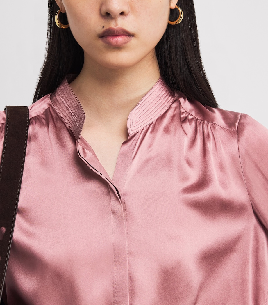 Silk Charmeuse Bianca Blouse MAUVE ROSE Image 6