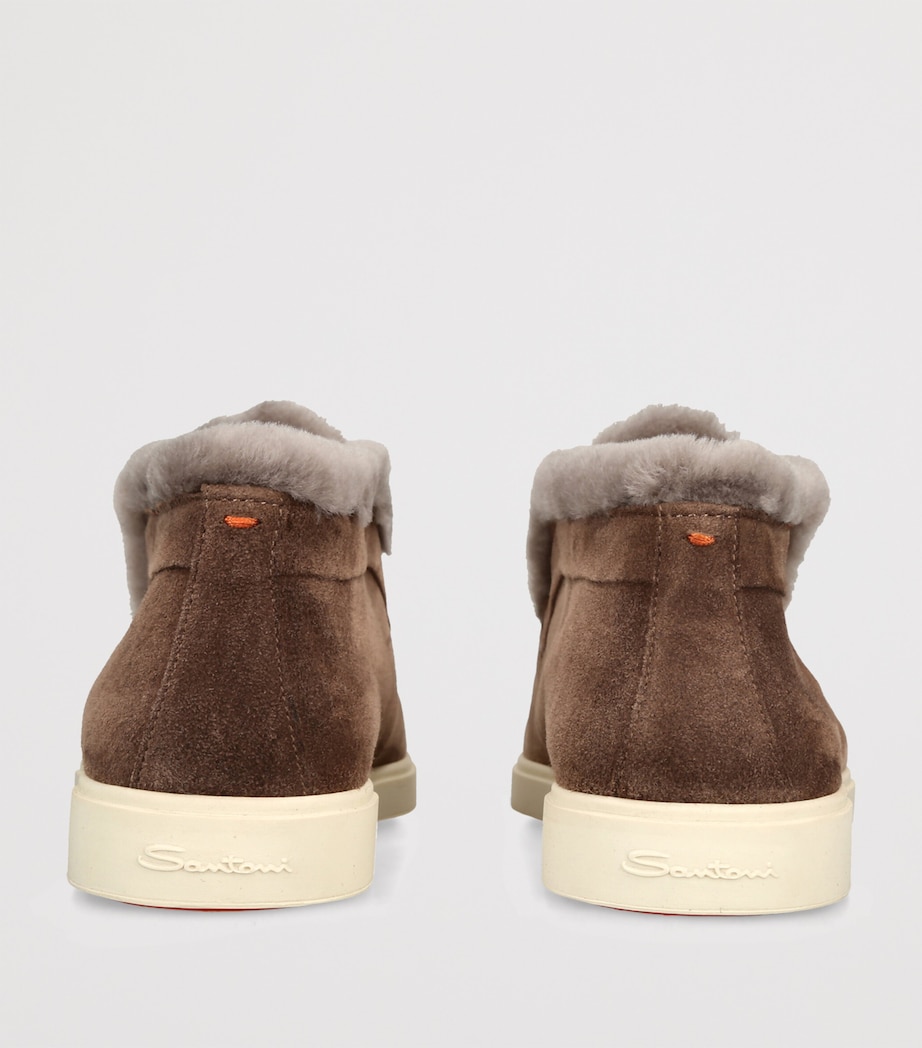 Santoni Suede Fortune Ankle Boots Rust Comb Image 4