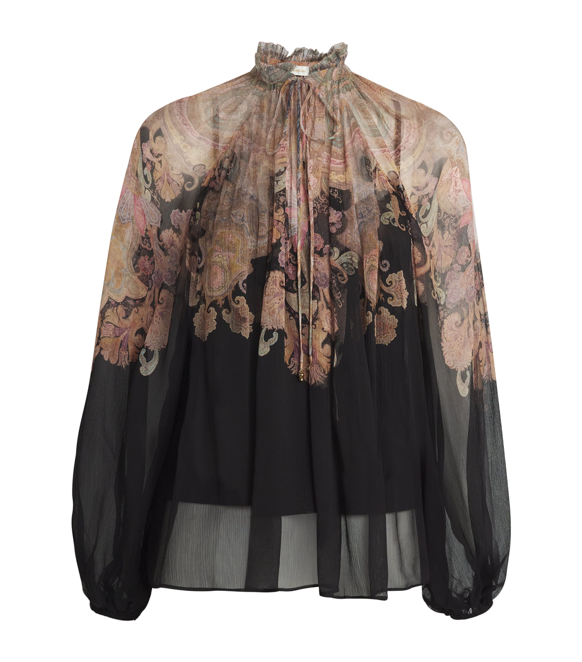 Zimmermann Illustration Billow Blouse In Black