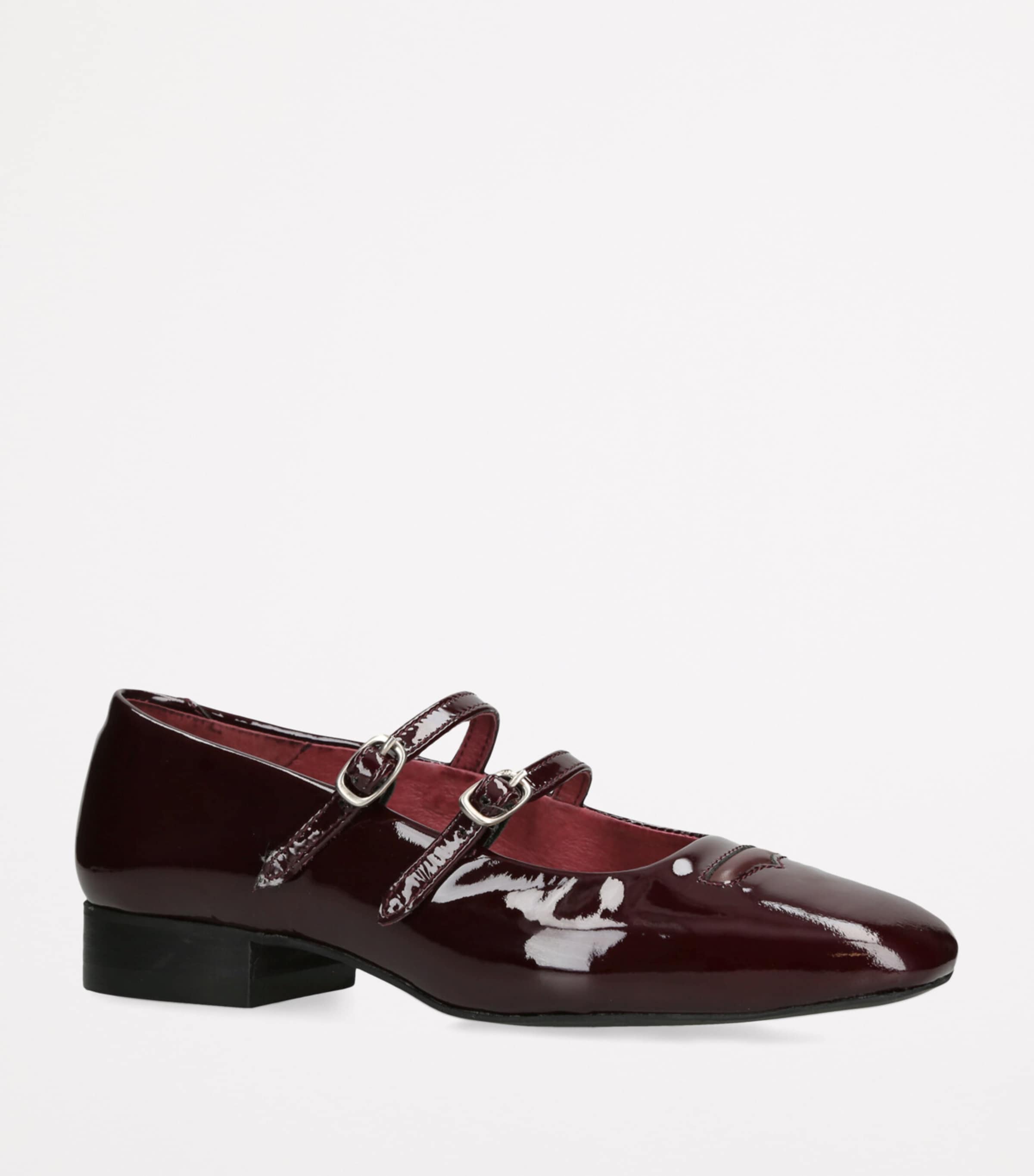 DUKE & DEXTER Patent Leather Mary Janes 25 Wine Image 3
