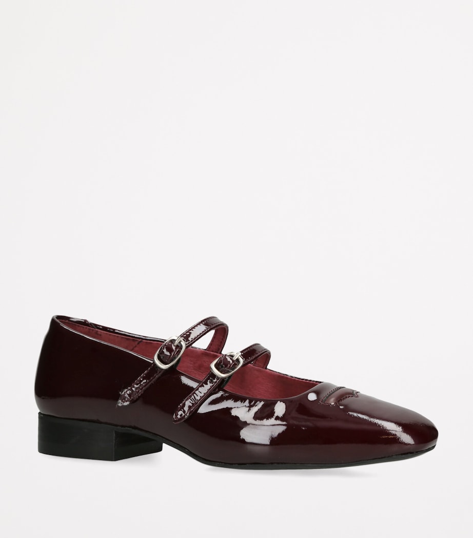 DUKE & DEXTER Patent Leather Mary Janes 25 Wine Image 3