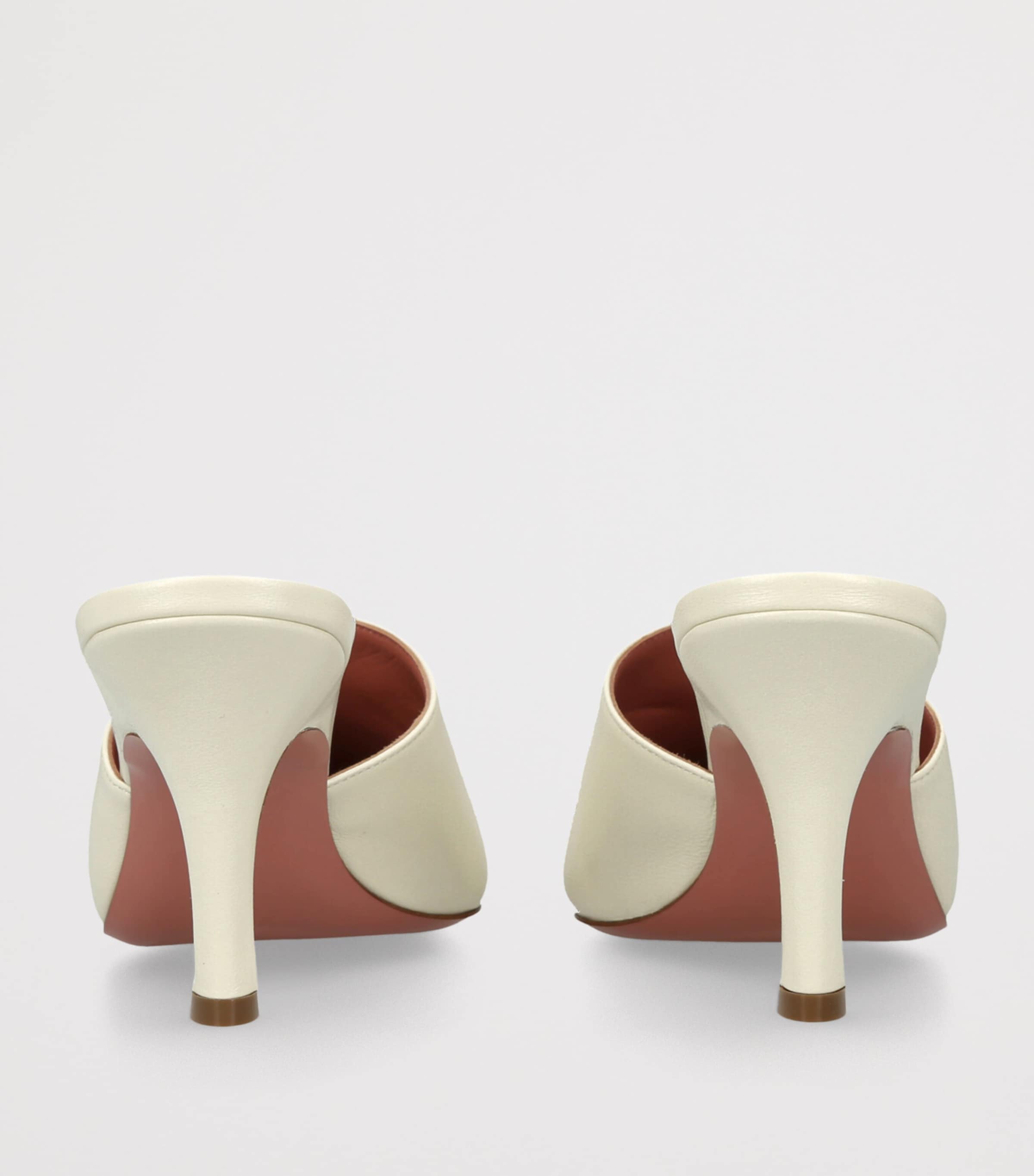 Leather Jamie Heeled Mules 80 BONE Image 2