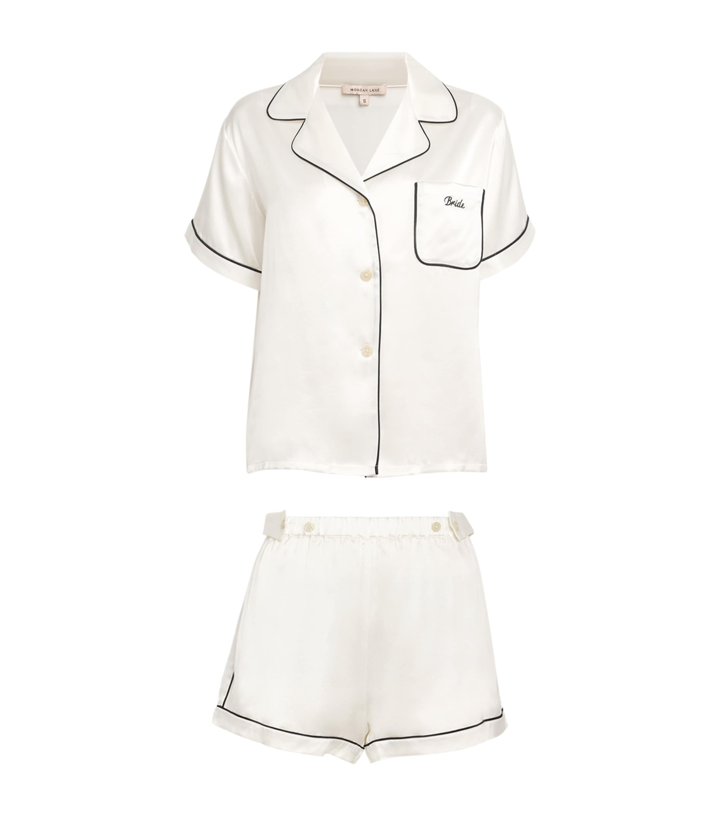 Morgan Lane Silk Katelyn Pyjama Set In Ivory