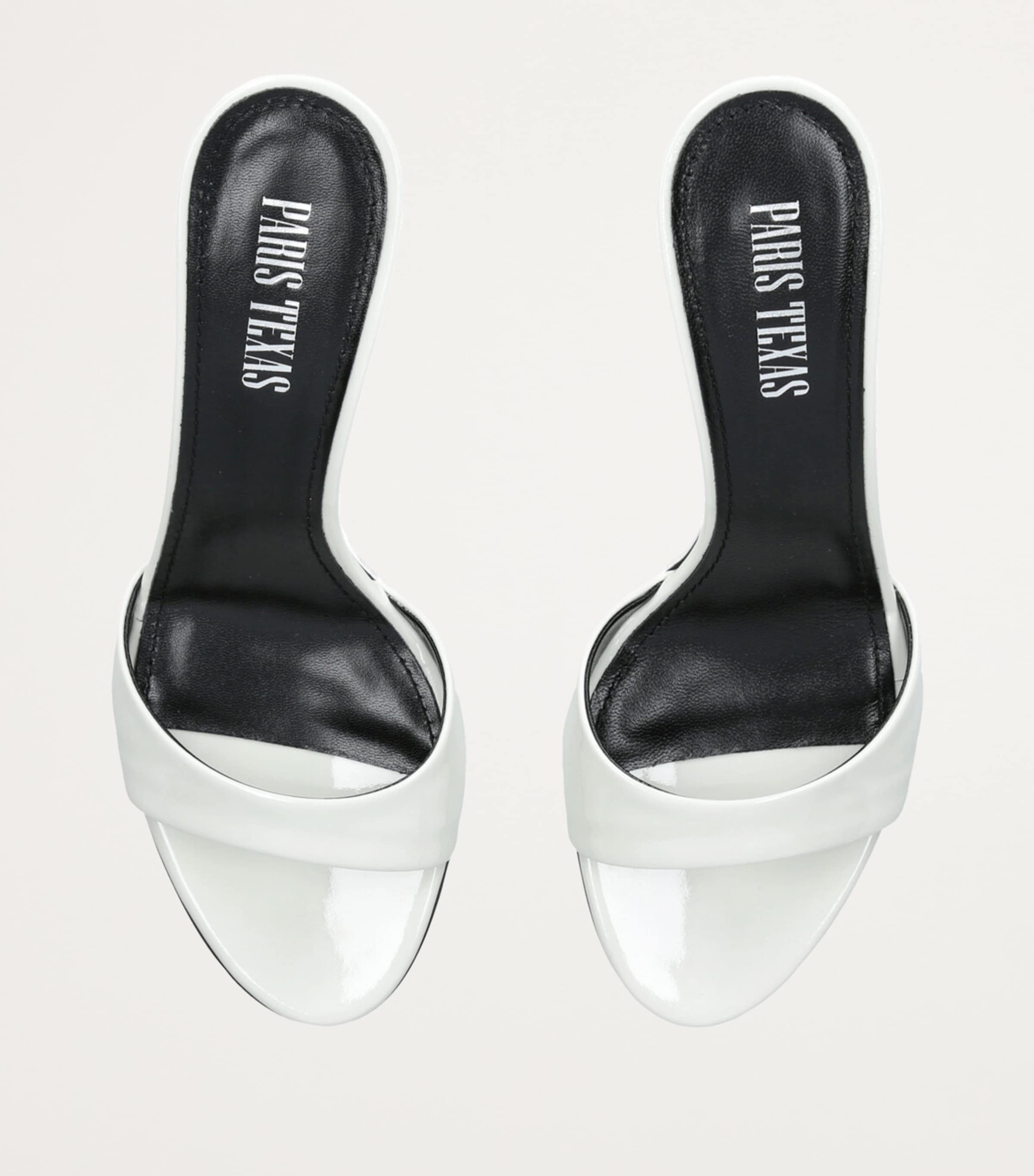 【関税込み】Paris Texas ホワイト Lidia 70 ミュール Paris Texas: White Lidia 70 Mules | SSENSE