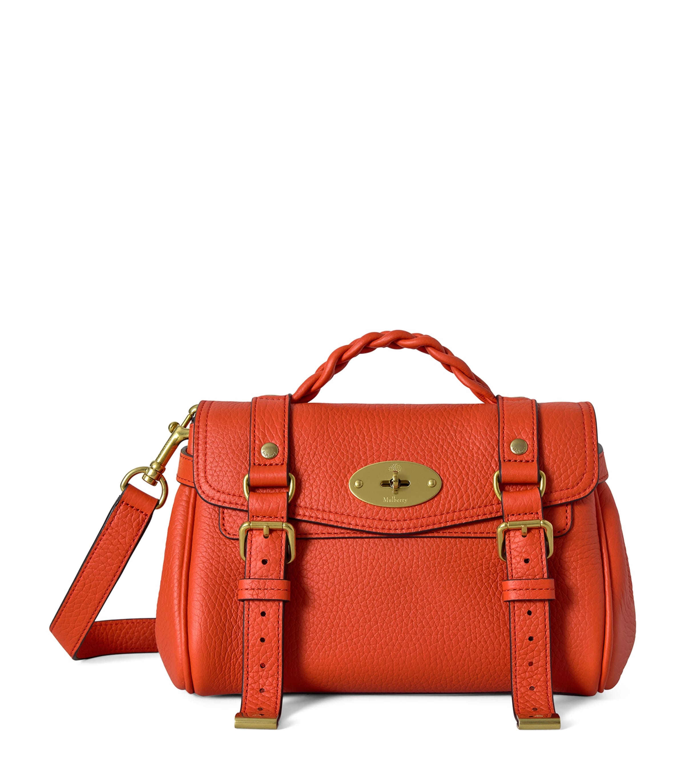 Mulberry Leather Alexa Cross-Body Bag Coral Orange Image 1