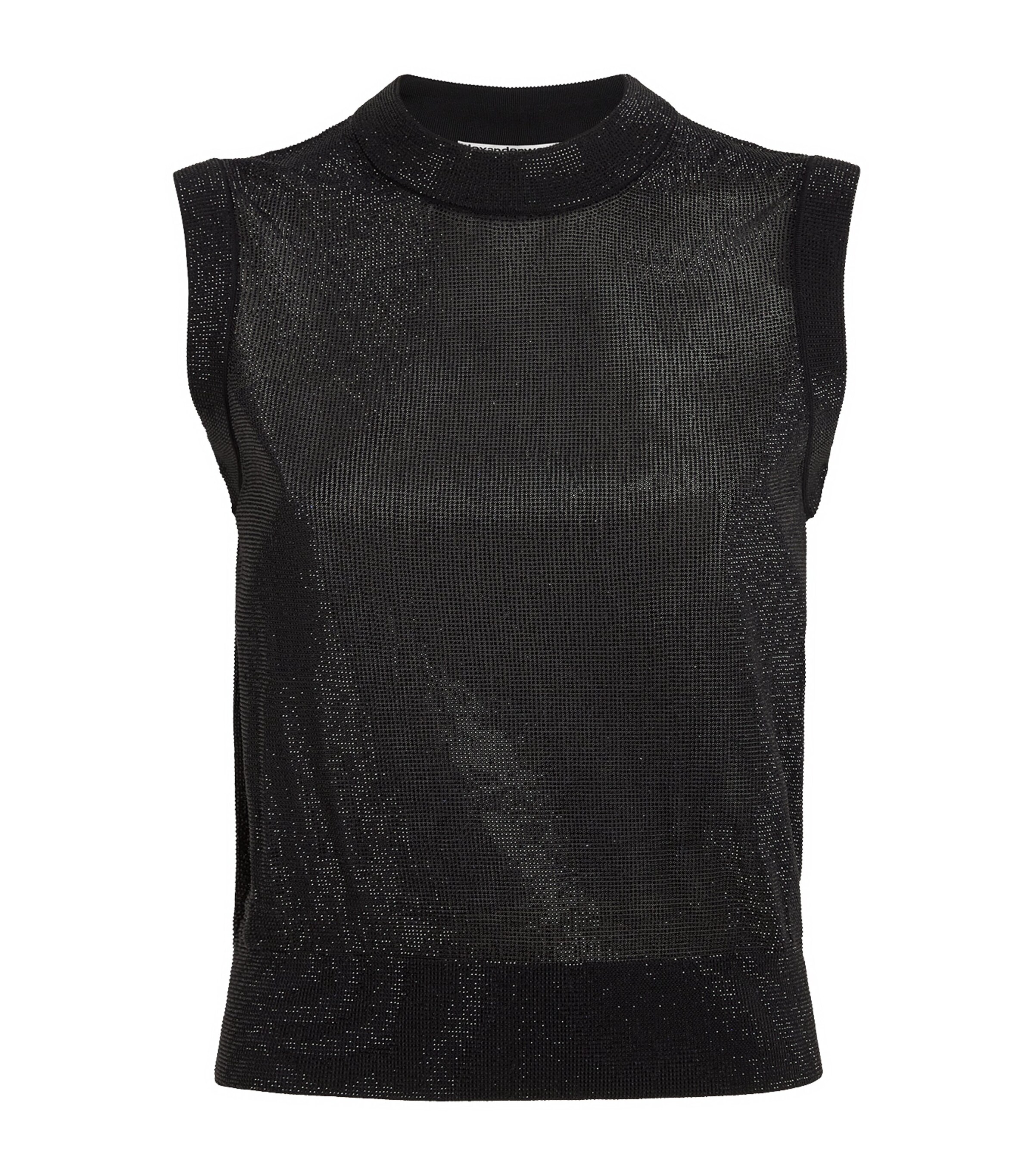 andwang AND bijou high neck tops ブラック andwang AND bijou high