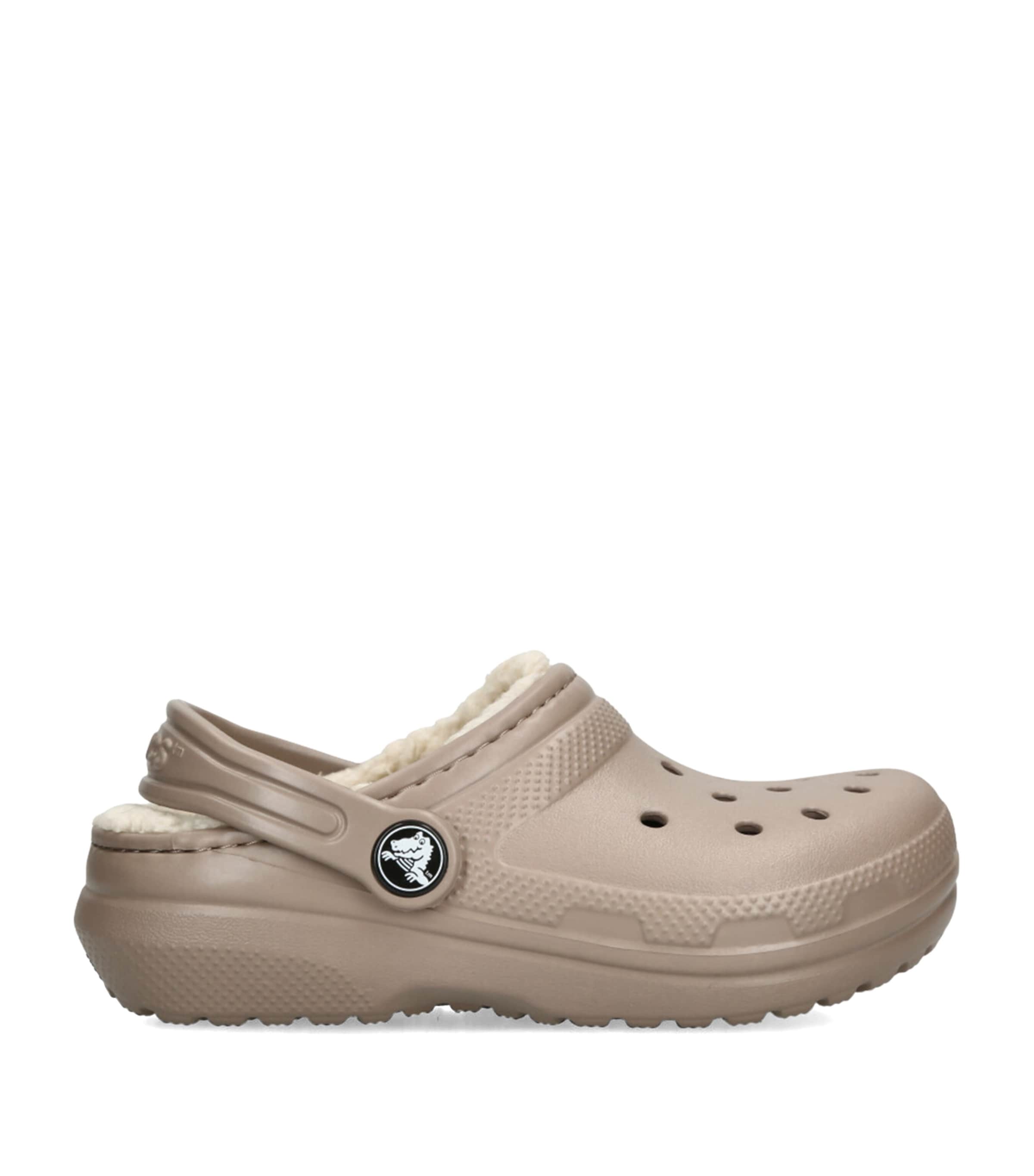Crocs Classic Fleece-lined Clogs In Brown