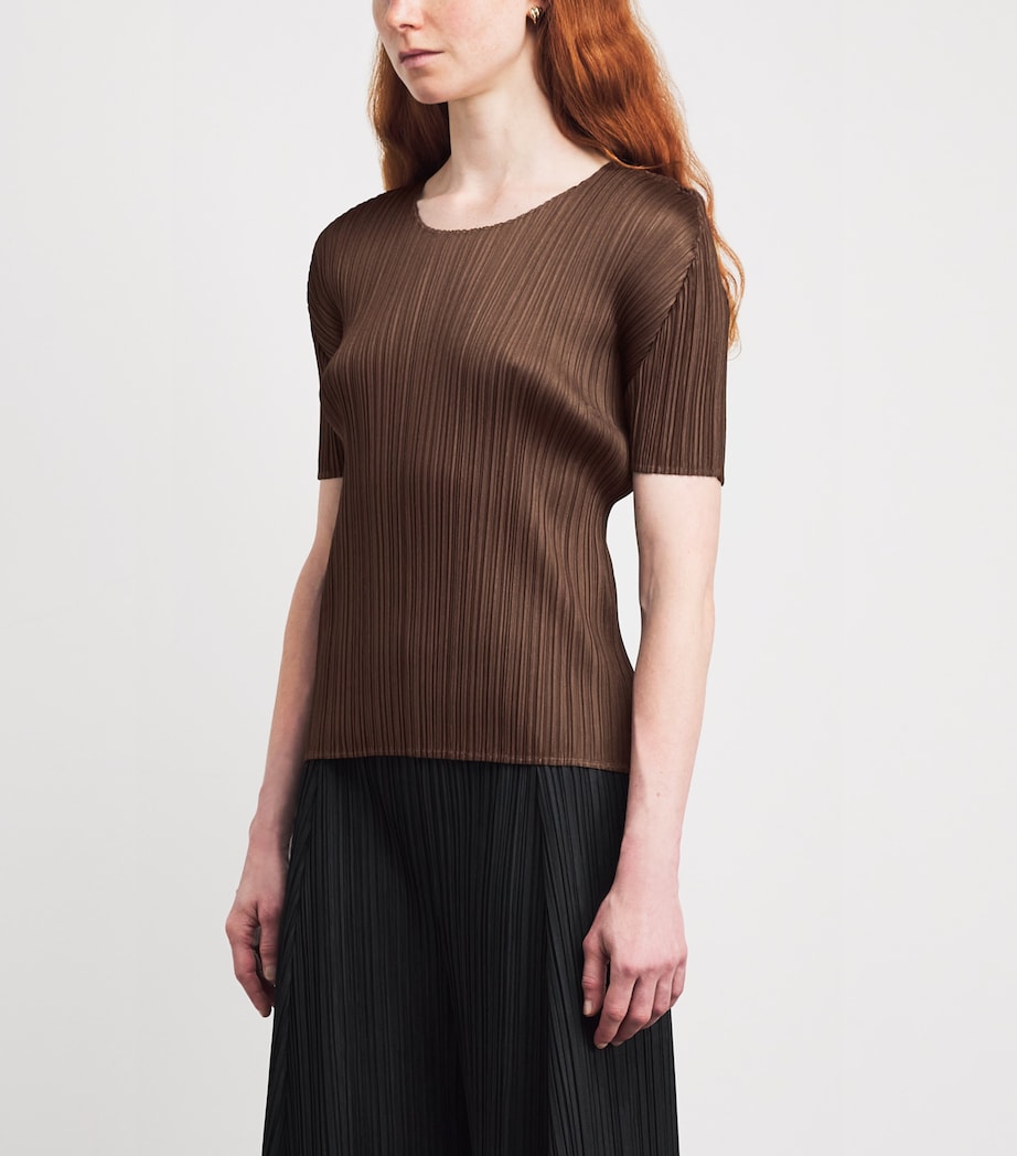 Pleats Please Issey Miyake Womens Short-Sleeve New Colorful Basics 4 Top Image 4
