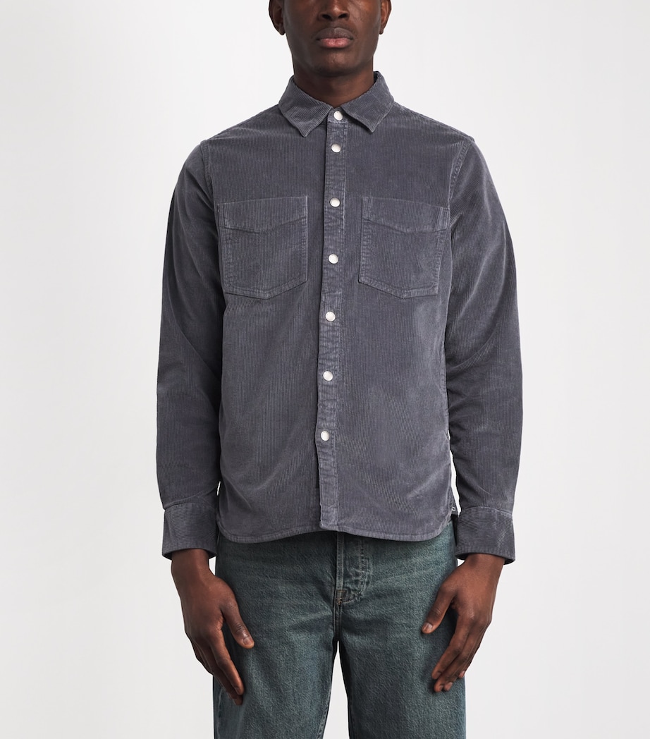 Stretch-Cotton Corduroy CPO Overshirt SLATE Image 3