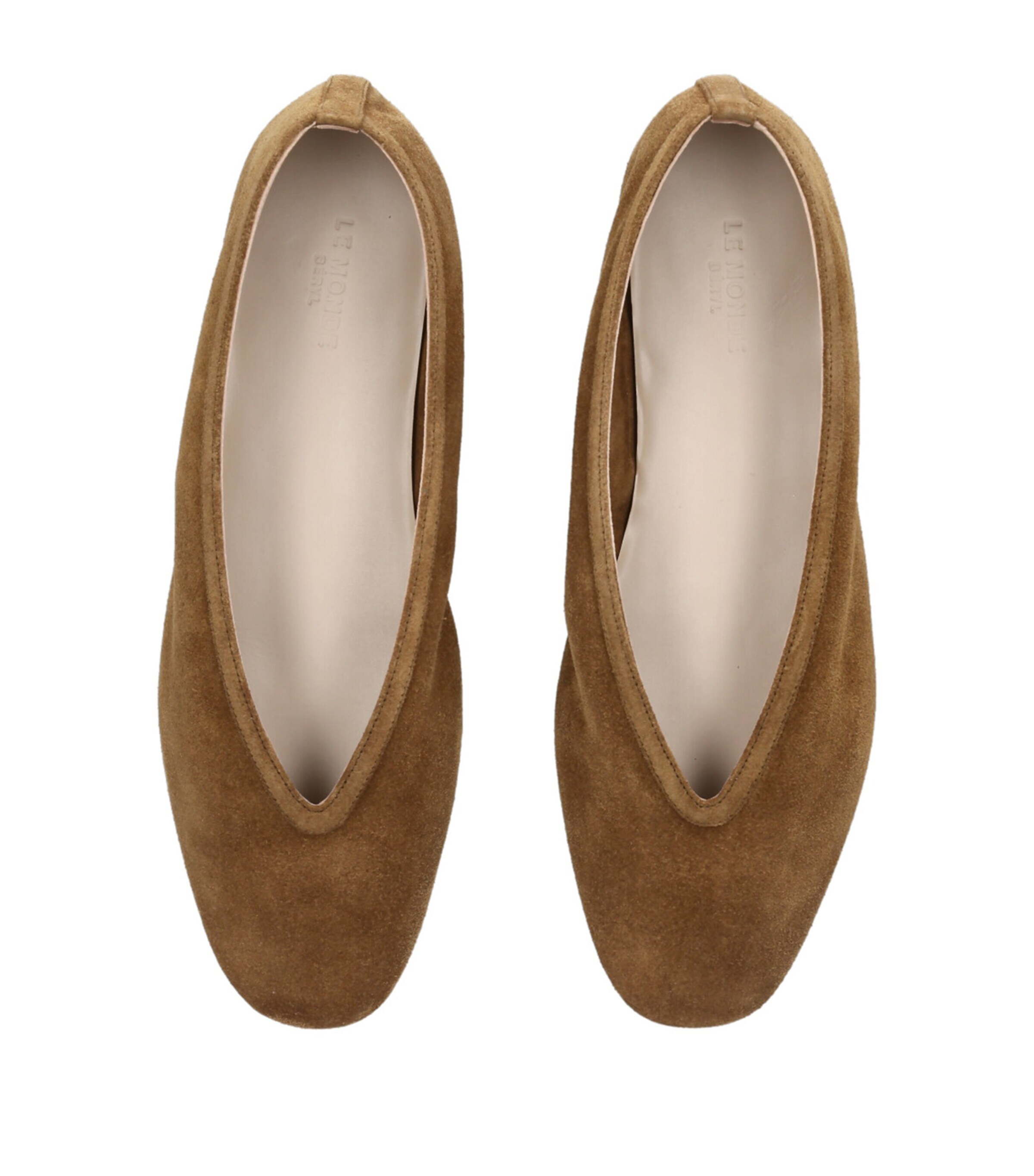 Le Monde Beryl Suede Luna Ballet Flats Taupe Image 4