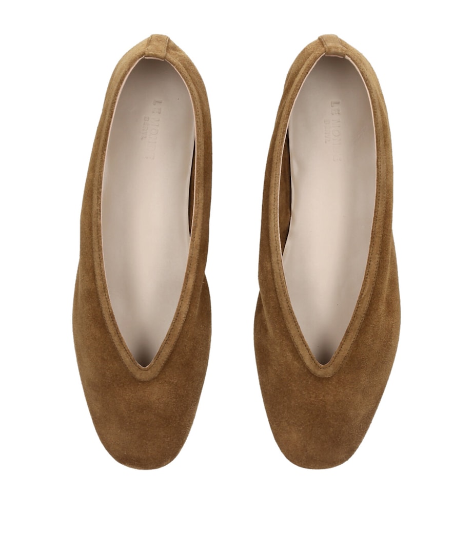 Suede Luna Ballet Flats TAUPE Image 4