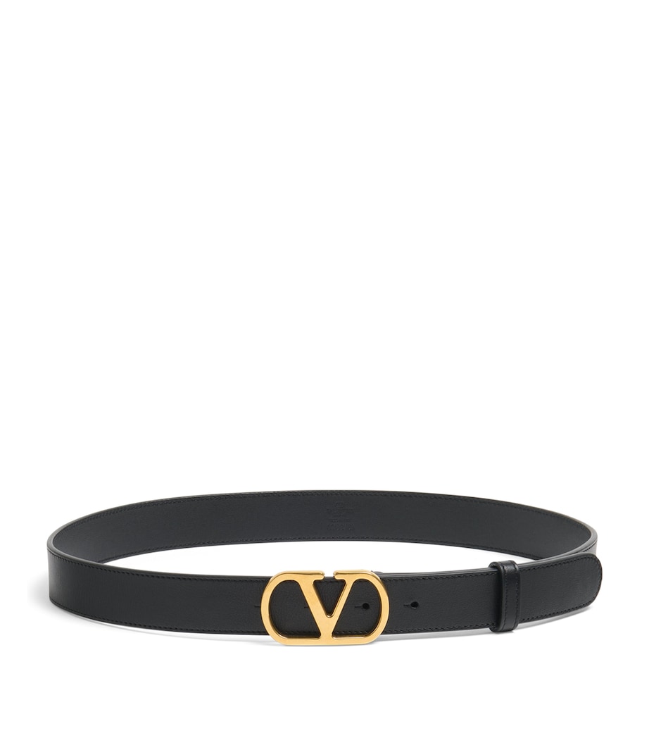 Leather VLogo Signature Belt 0NO Image 1