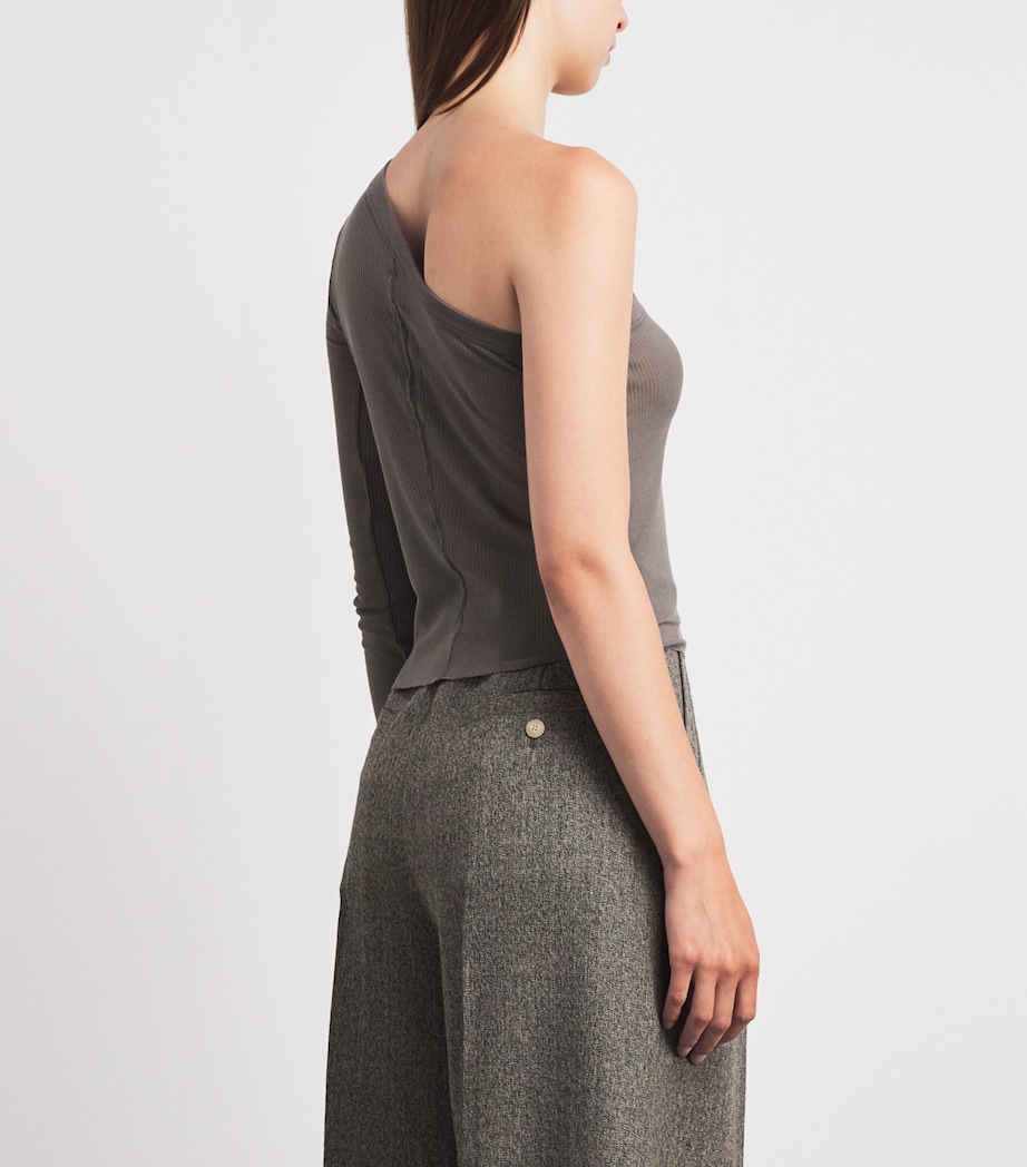 Rick Owens Womens Ziggy Asymmetrical Top Dust Image 5