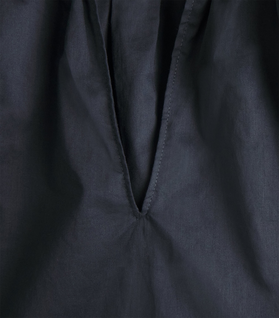 FRAME Womens Cotton Poet Blouse Navy Image 6