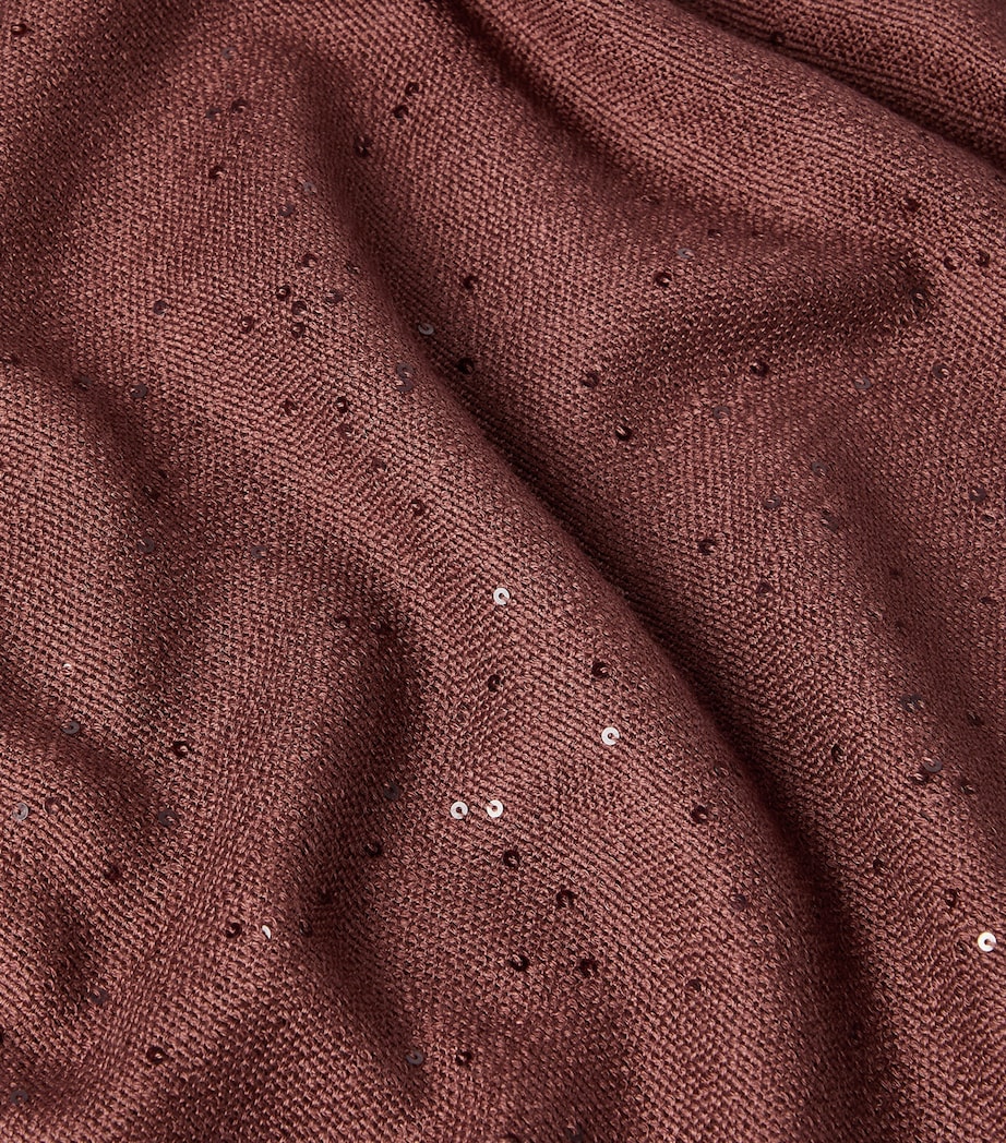 Brunello Cucinelli Cashmere-Silk Sequinned Scarf Image 4