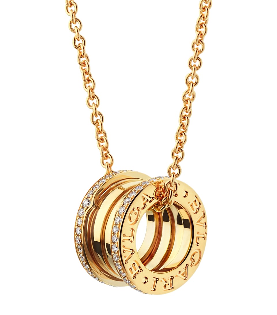Yellow Gold and Diamond B.zero1 Pendant Necklace