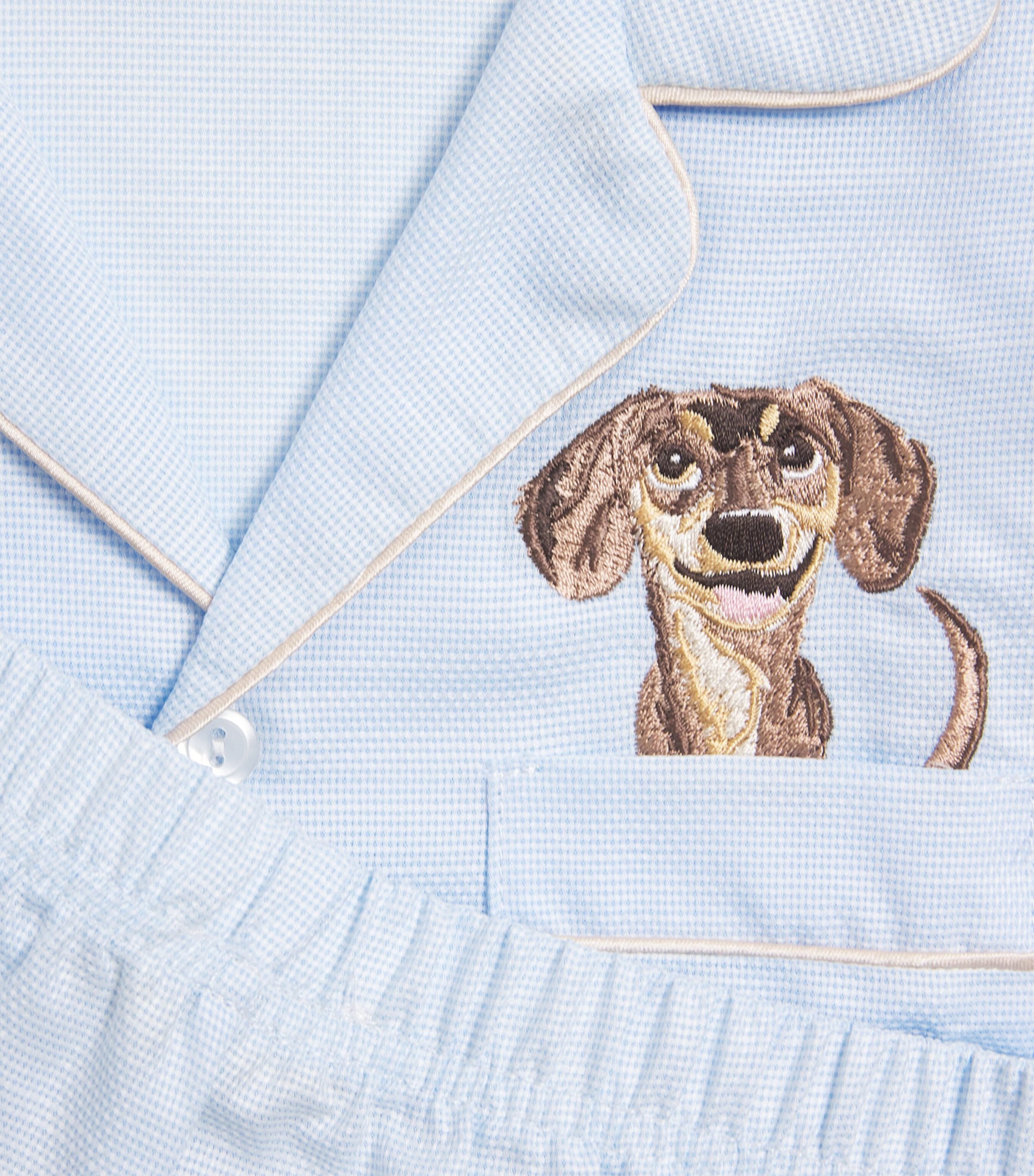 Embroidered Dog Pyjama Set (3-14 Years) V.UNICA Image 4