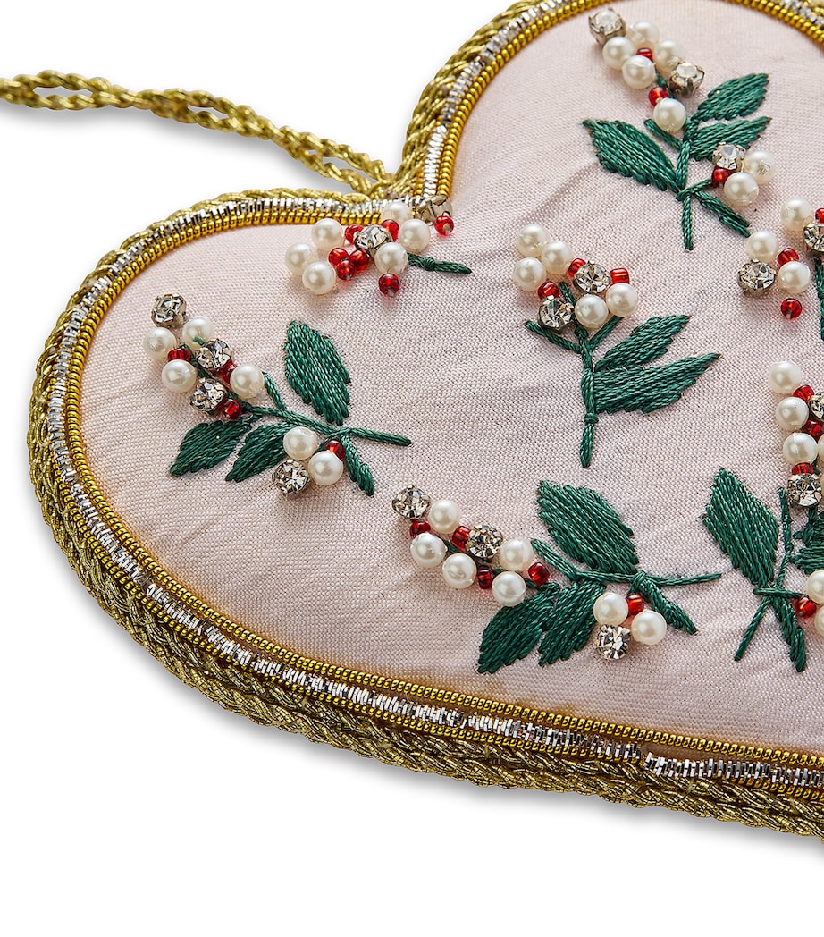 Floral Heart Tree Decoration PINK Image 2