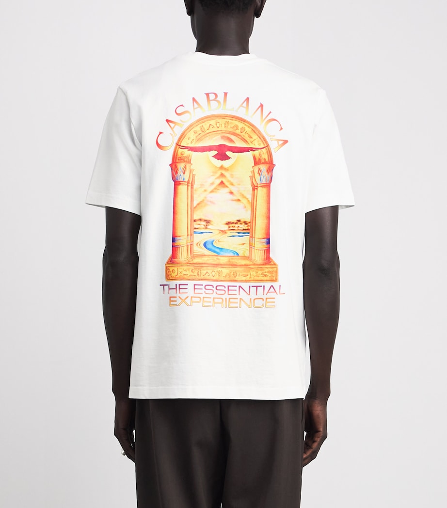 Casablanca Mens Organic Cotton Hermons Mirage Arch T-Shirt Brt Wt/hrmn Mrg Arch Image 5