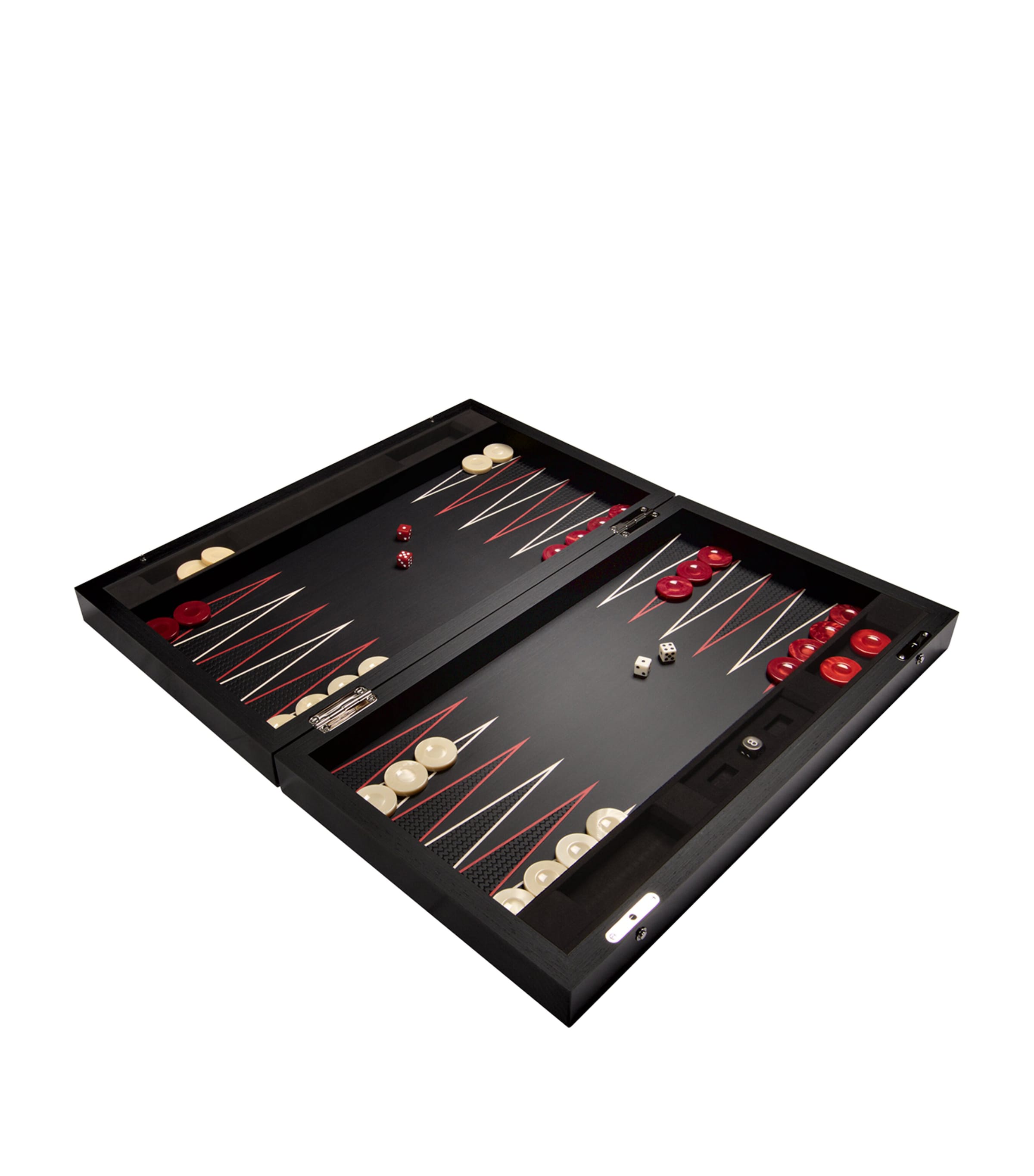 Classic Racing Backgammon Set BLACK Image 3