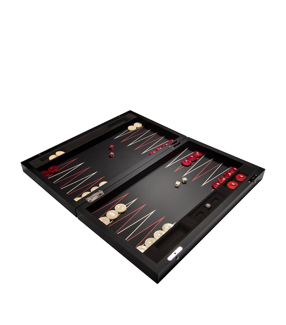 Classic Racing Backgammon Set BLACK Image 3