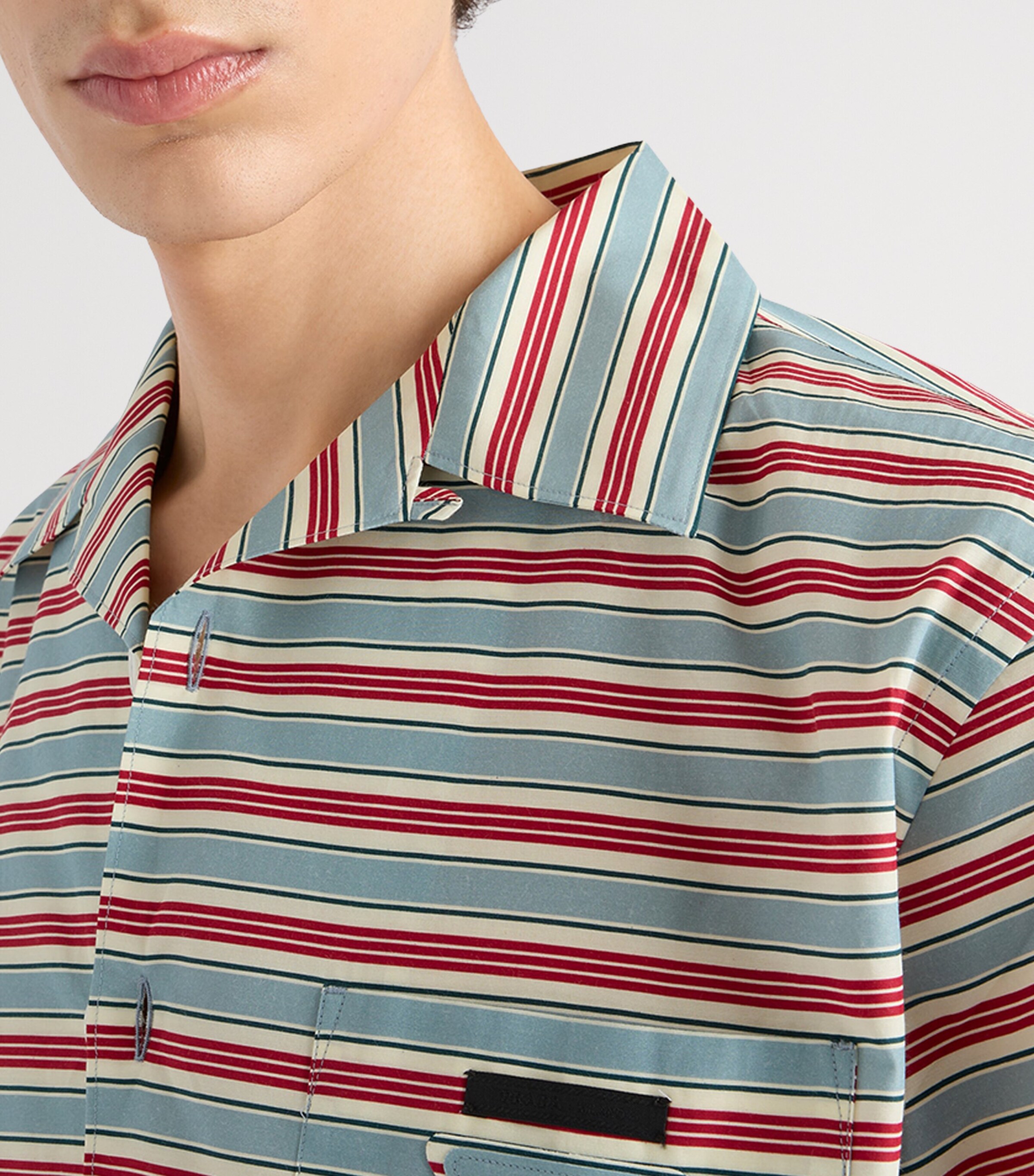 Prada Mens Cotton-Silk Bowling Shirt Image 3