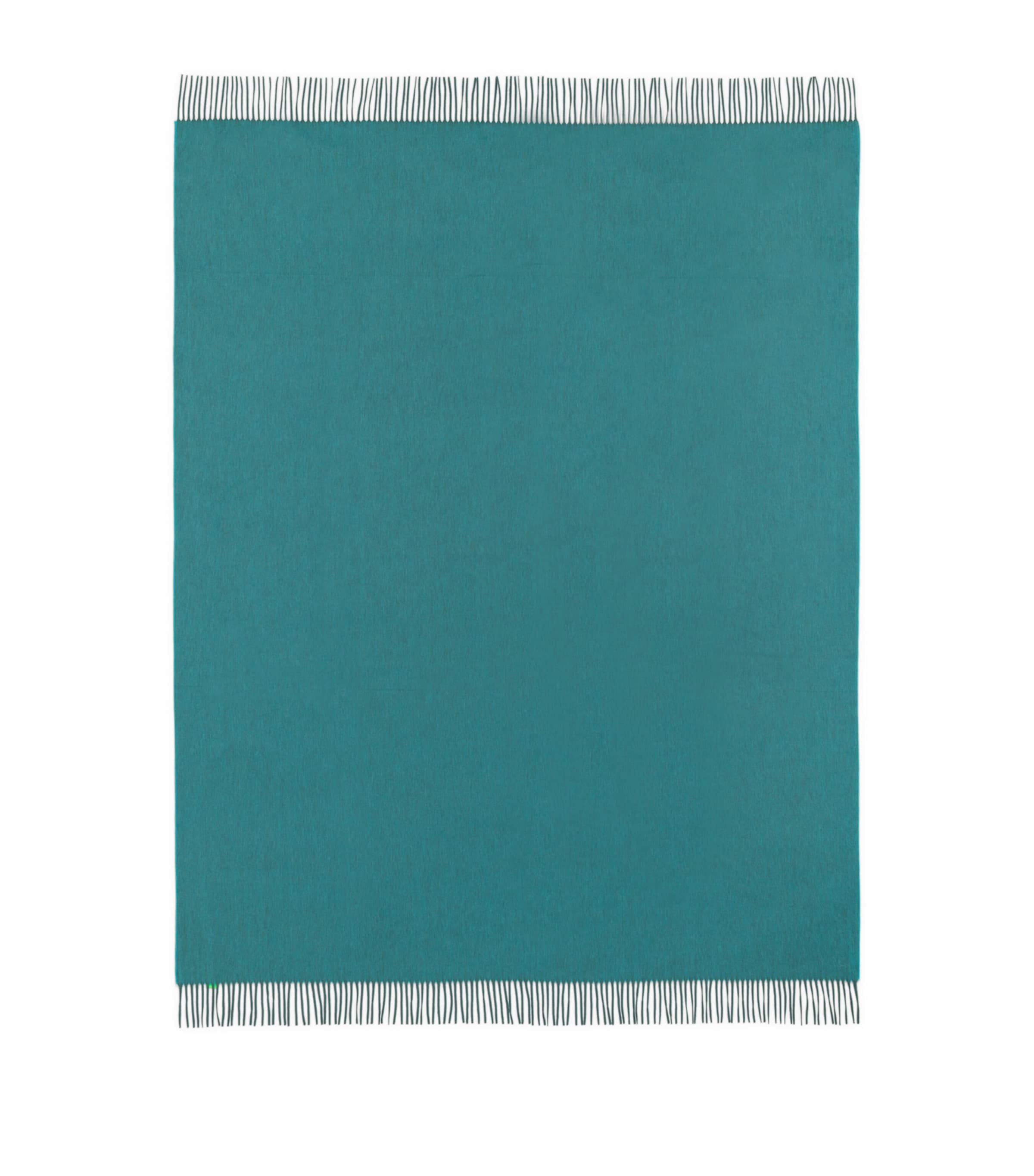 Cashmere Reversible Arran Throw Blanket (147cm x 183cm) SPRUCE TEAL Image 4