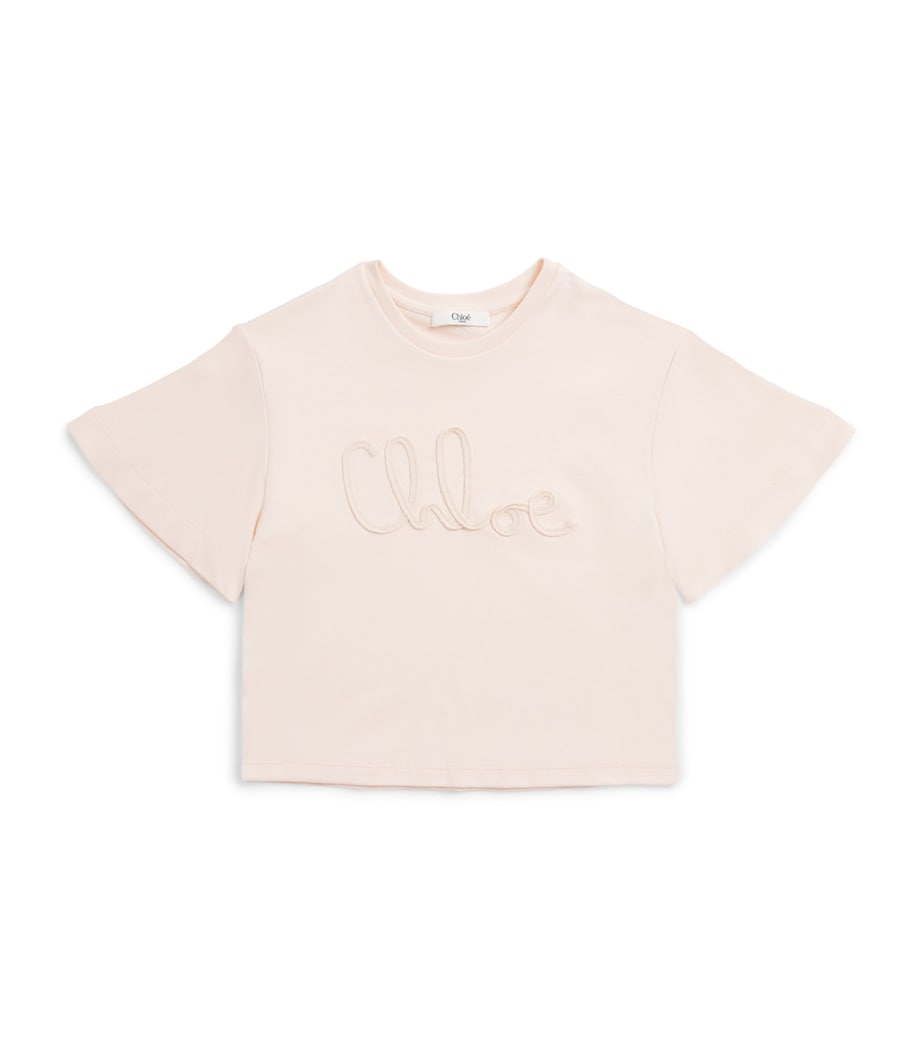 Chloé Kids Logo T-Shirt (2-14 Years) Pink Image 1