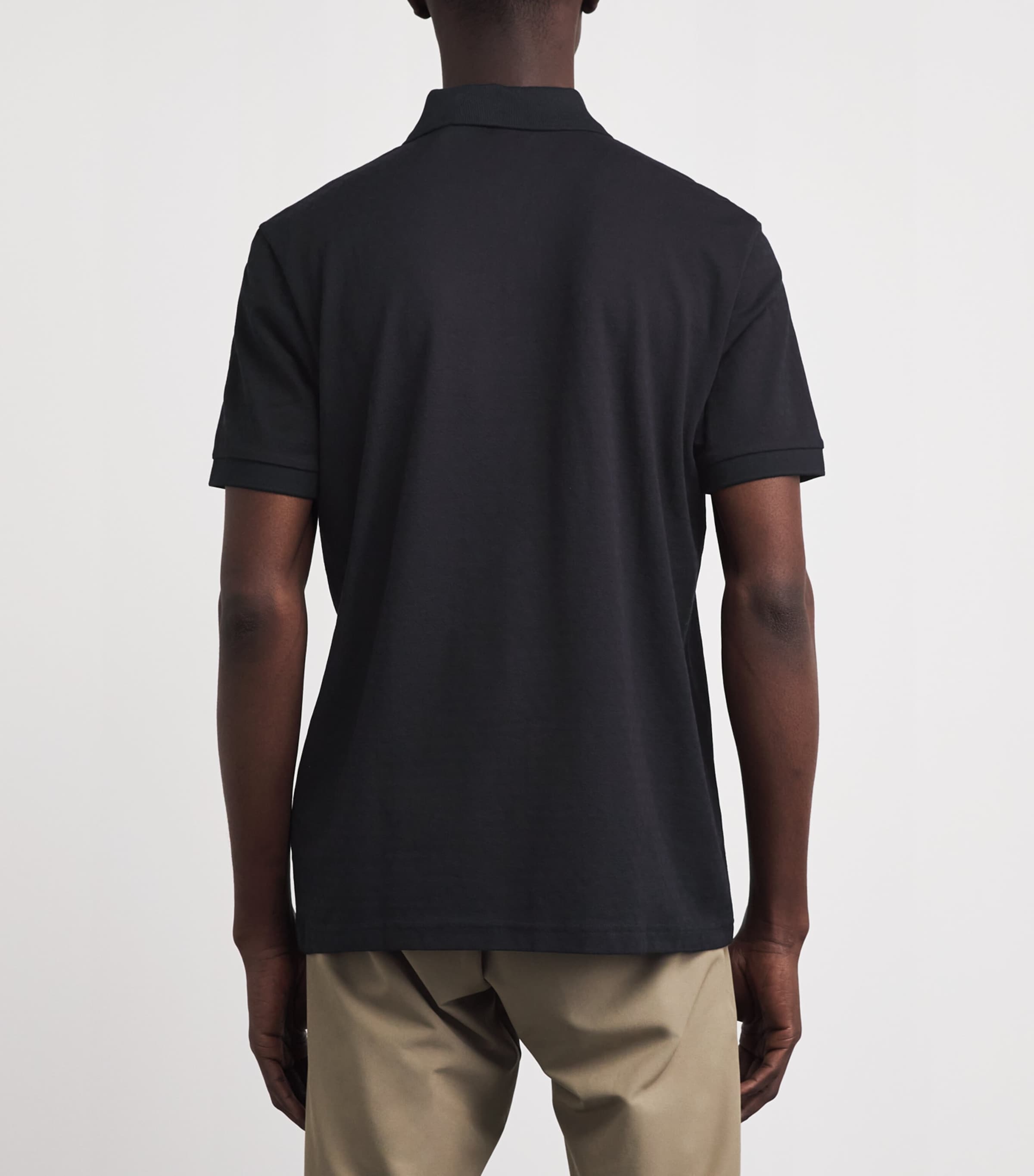 BOSS Mens Pima Cotton Logo Polo Shirt Dark Image 5
