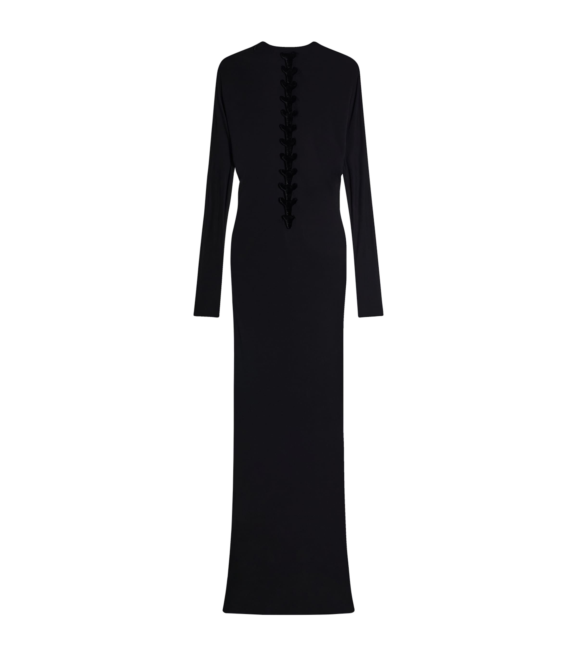 Schiaparelli Womens Trompe-l'Oeil Skeleton Maxi Dress Black Image 6