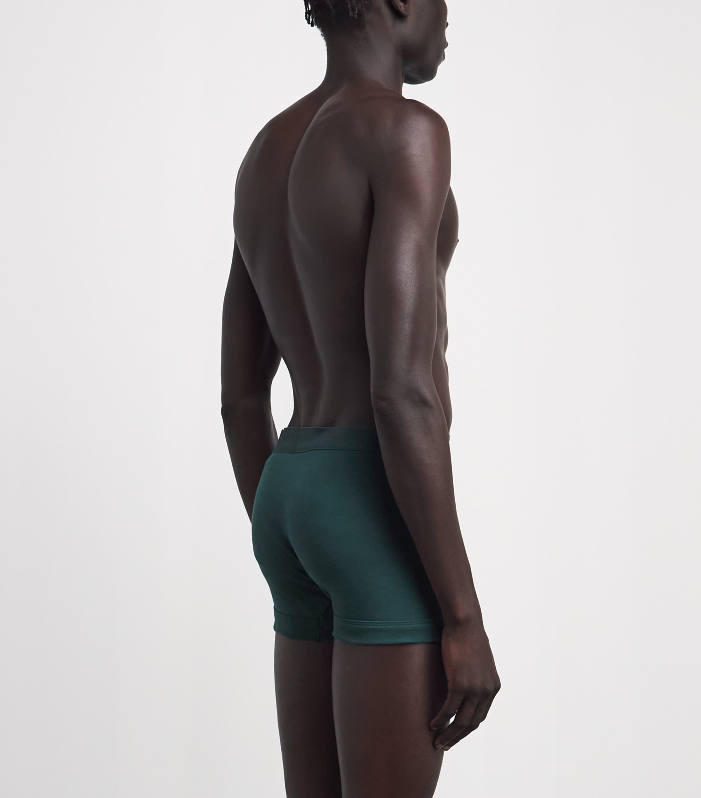TOM FORD Mens Stretch-Cotton Logo Boxers Emerald Green Image 3