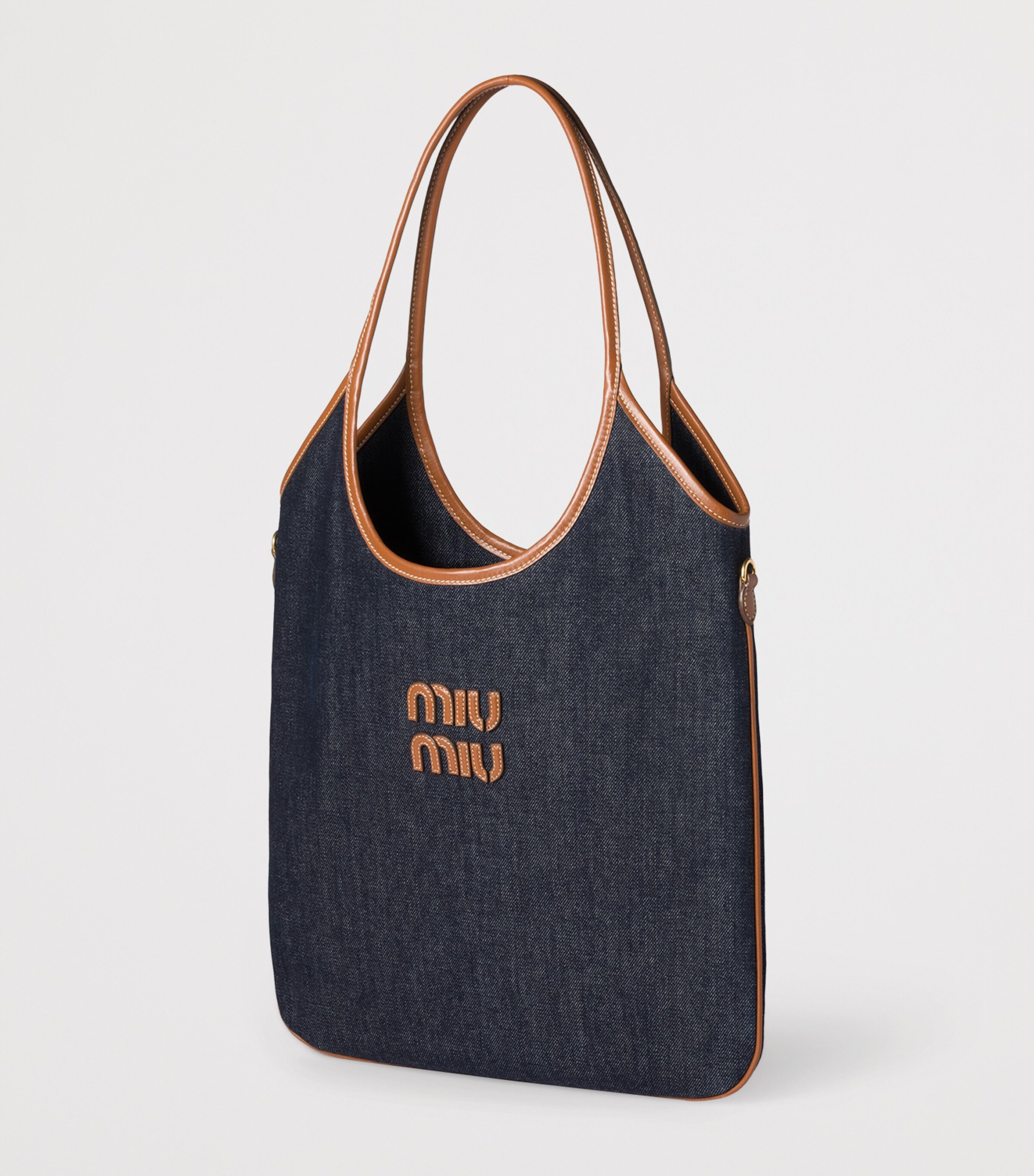 Miu Miu Denim Ivy Tote Bag Image 3