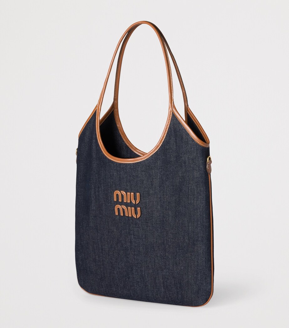 Miu Miu Denim Ivy Tote Bag Image 3