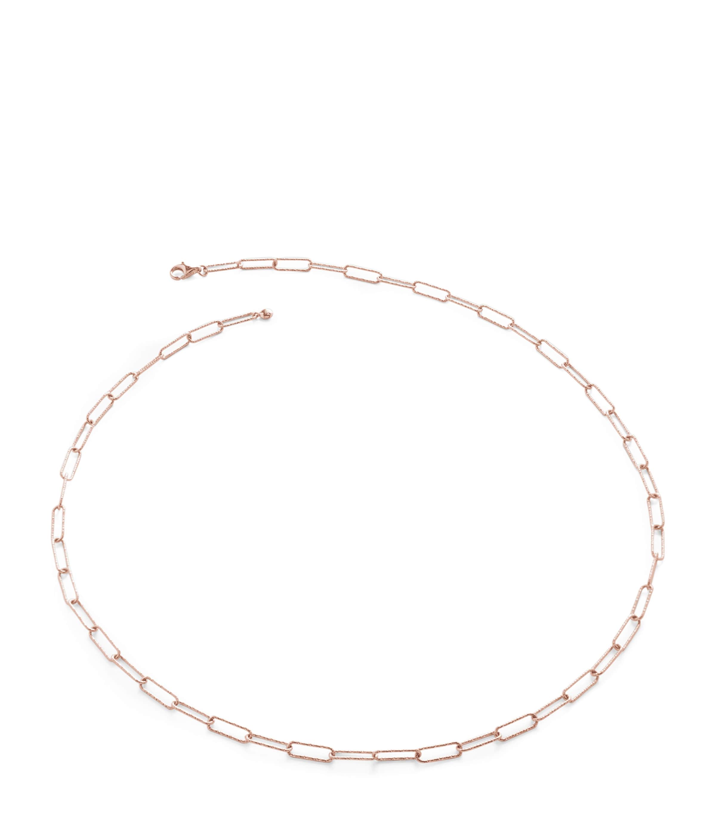 Monica Vinader Rose Gold Vermeil Alta Necklace In Brown