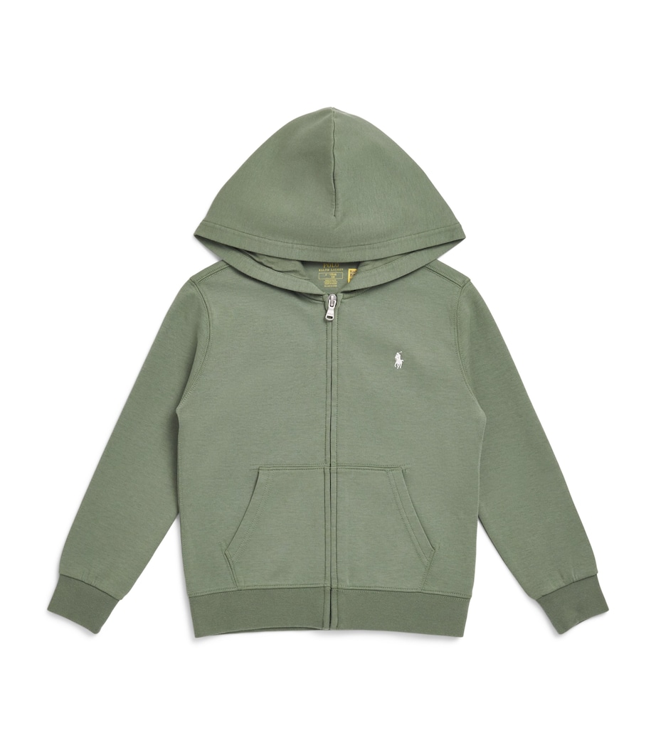 Ralph Lauren Kids Polo Pony Zip-Up Hoodie (2-7 Years) Cargo Green Image 1