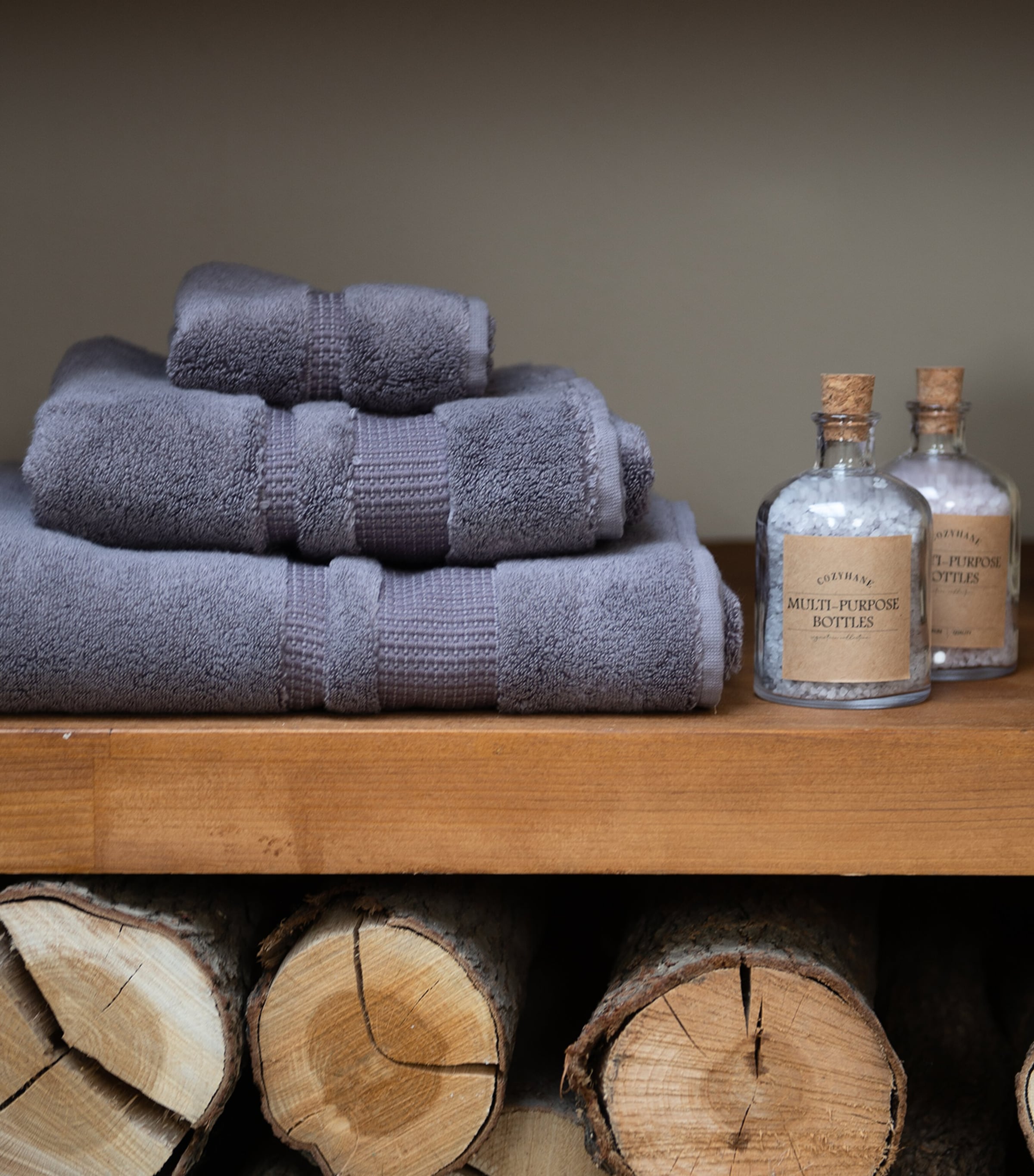 Hamam Cotton Pera Hand Towel (50cm x 100cm) Dark Frost Image 2
