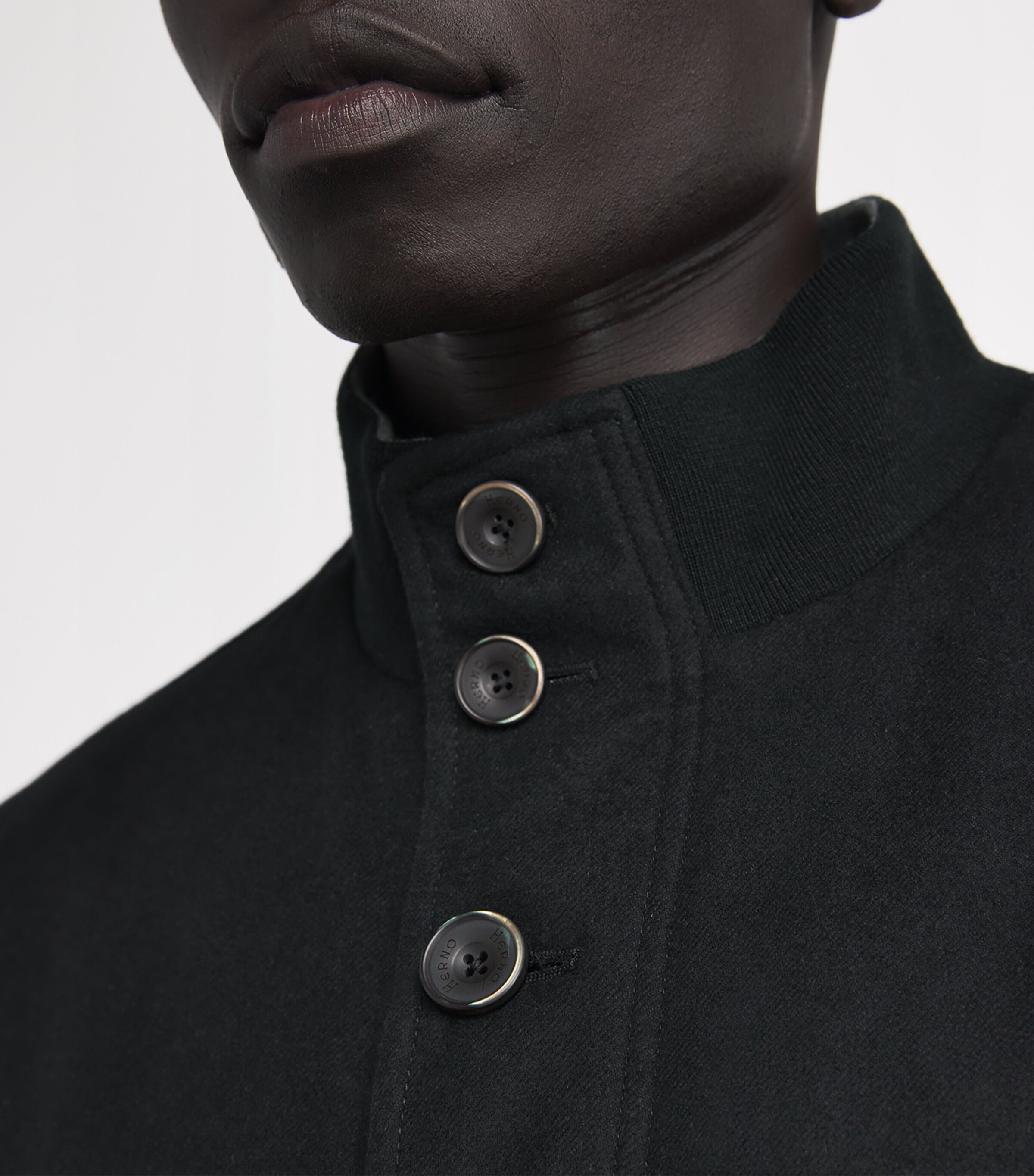 Water-Repellent Silk-Cashmere Hybrid Jacket BLACK Image 6