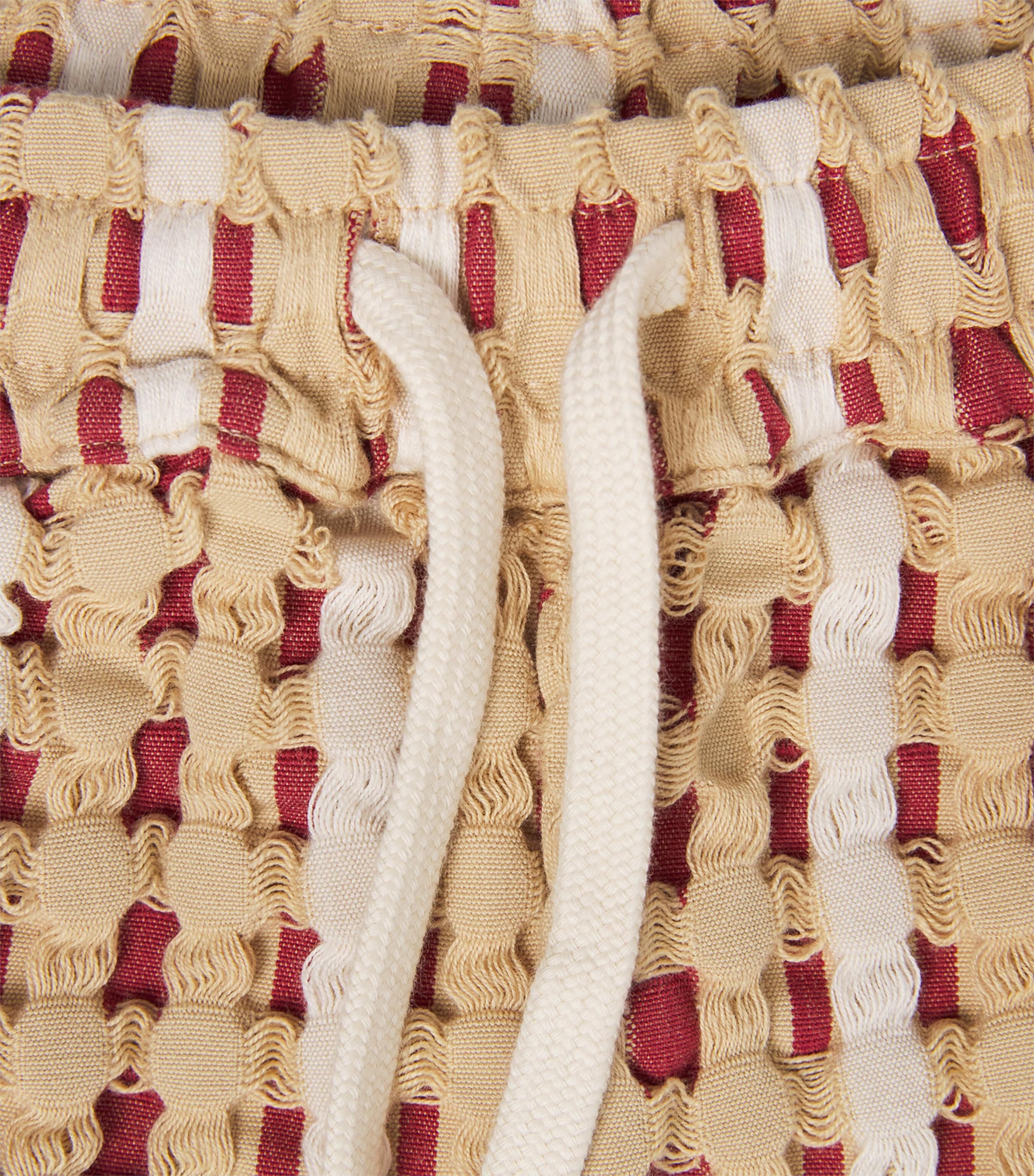 Cotton Waffle Weave Lano Braga Shorts (4-12 Years) 64 RED Image 4