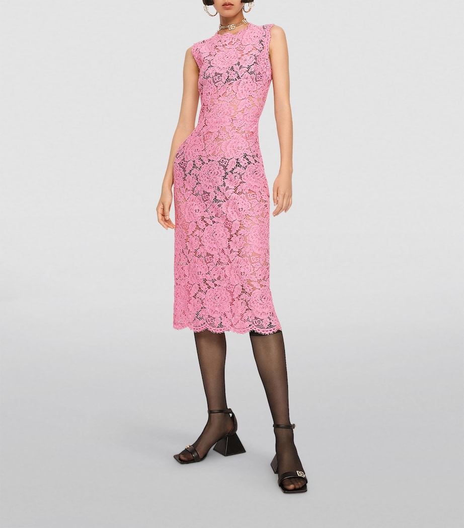 Lace Midi Dress F0758-PINK 2 Image 2