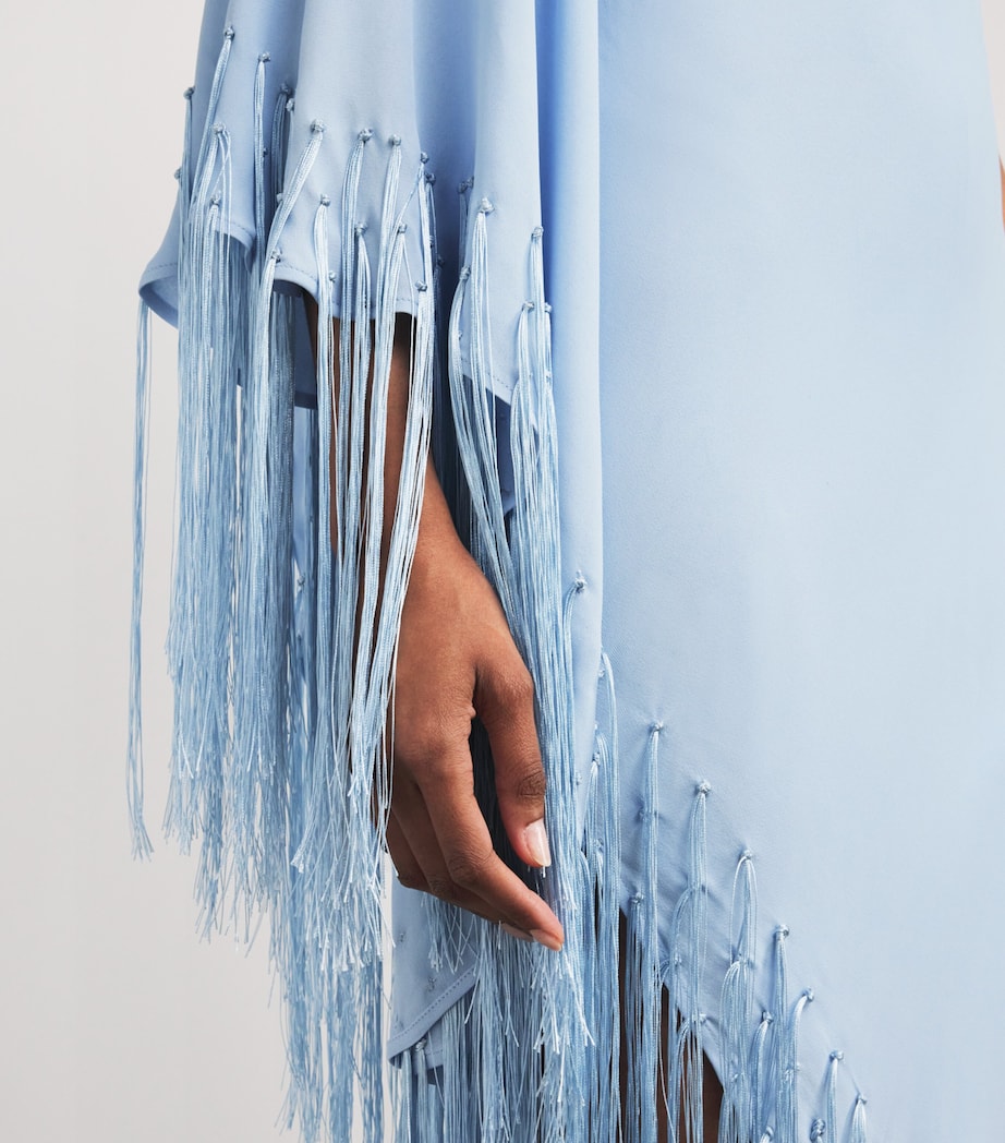 Fringe-Detail Esperanza Midi Dress COASTAL Image 6