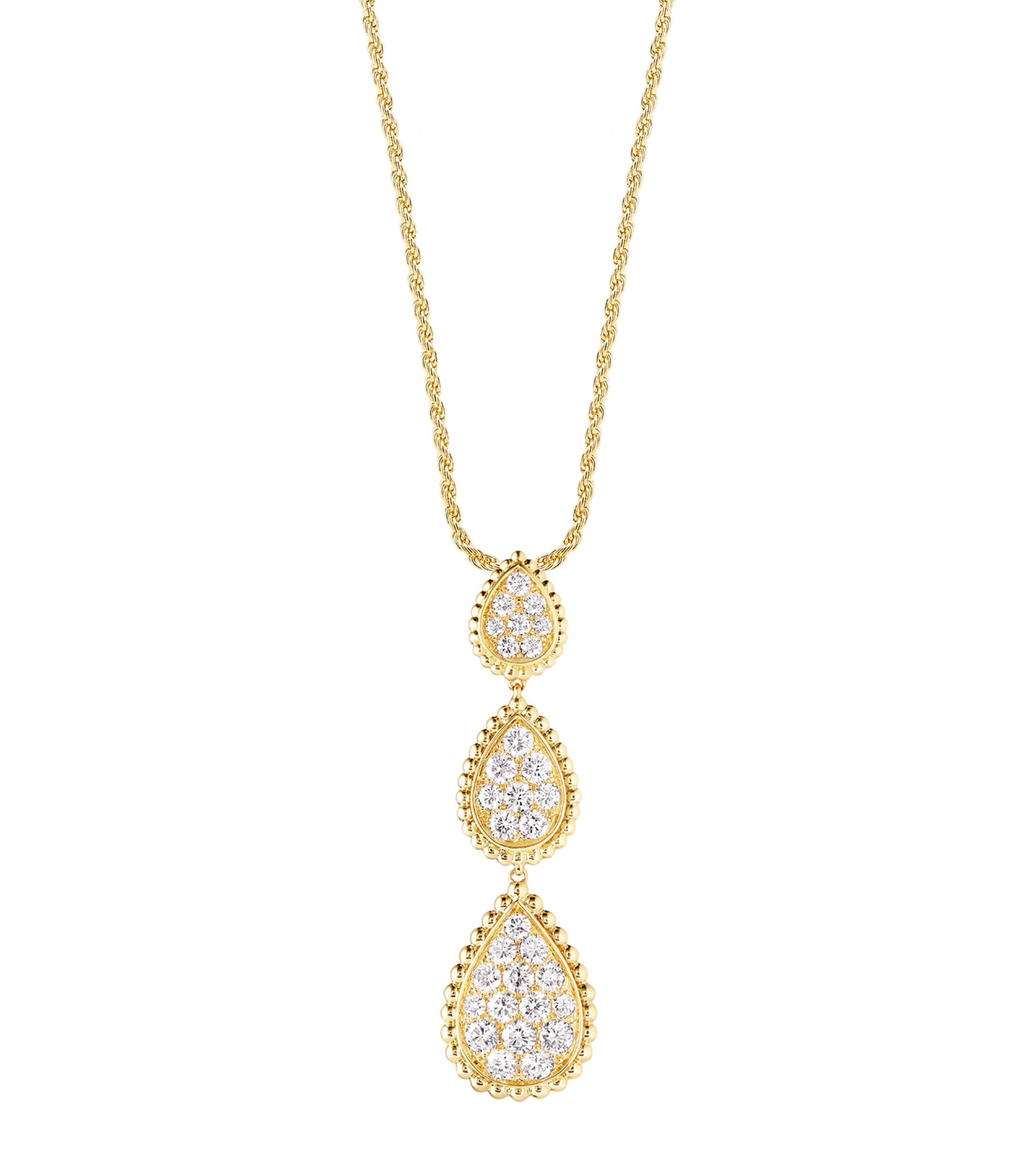 Yellow Gold and Diamond Serpent Bohème Three Motifs Necklace GOLD Image 2