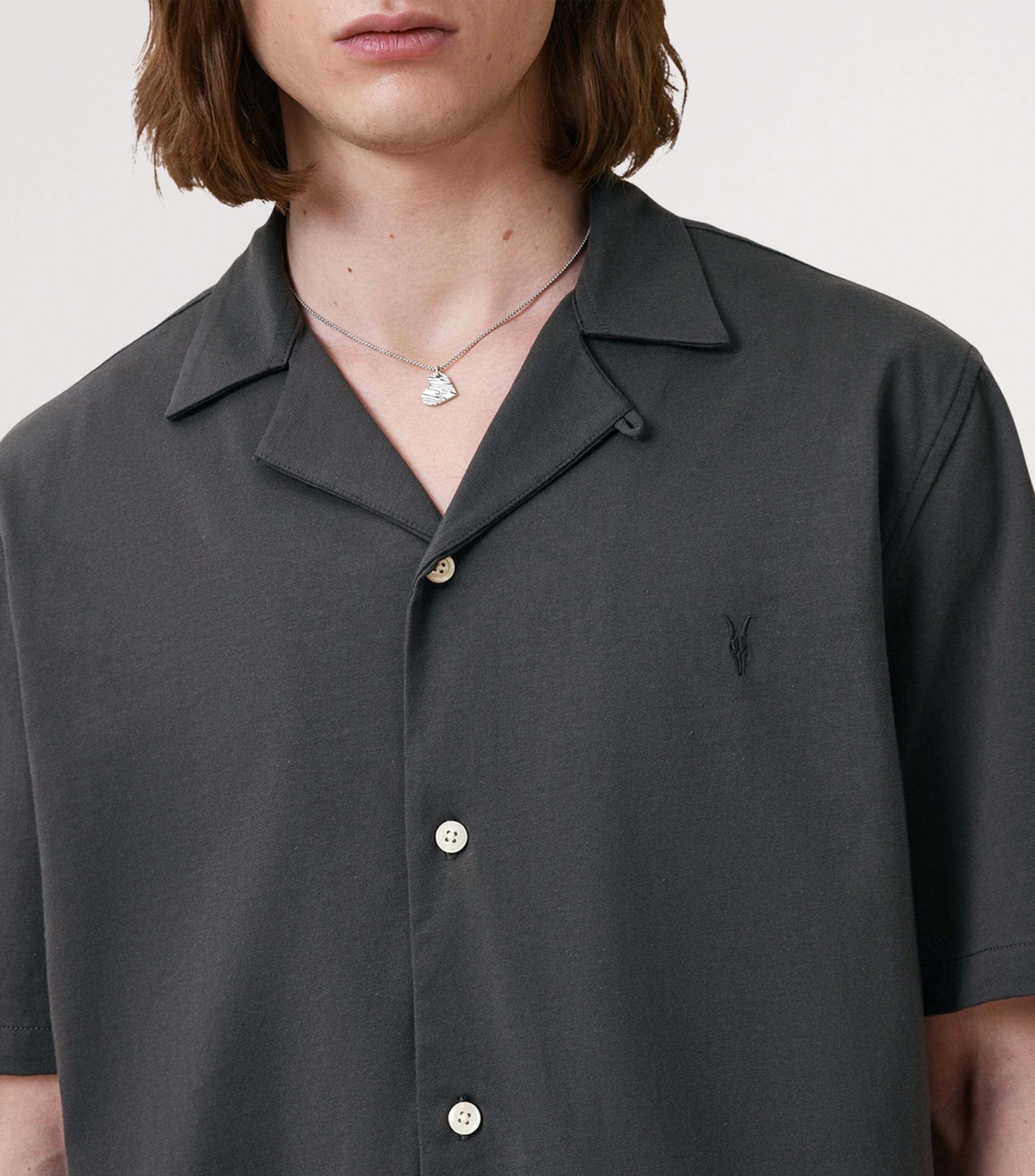 Cotton Hudson Shirt CARTER GREY Image 7