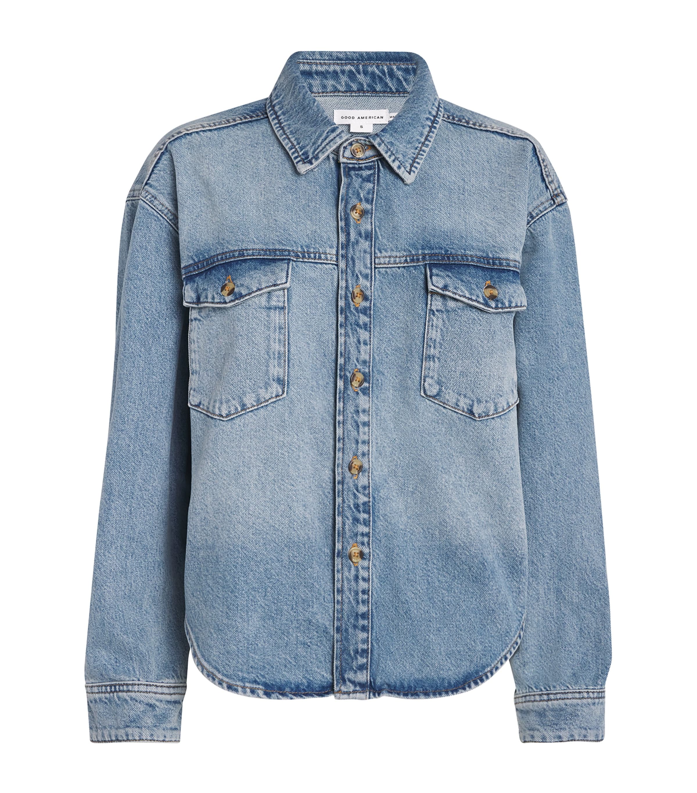 Good American Structured Denim Shirt